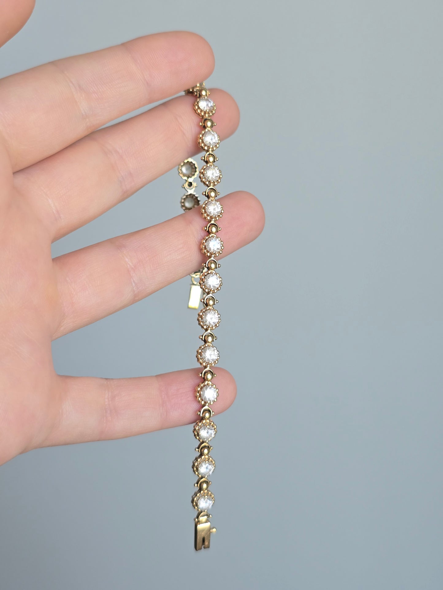 14K Yellow Gold CZ Bracelet