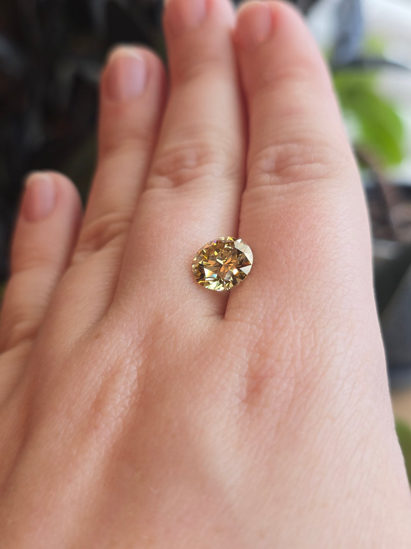 Loose 2.89 CT Lab Grown Fancy Yellow Diamond with IGI Report