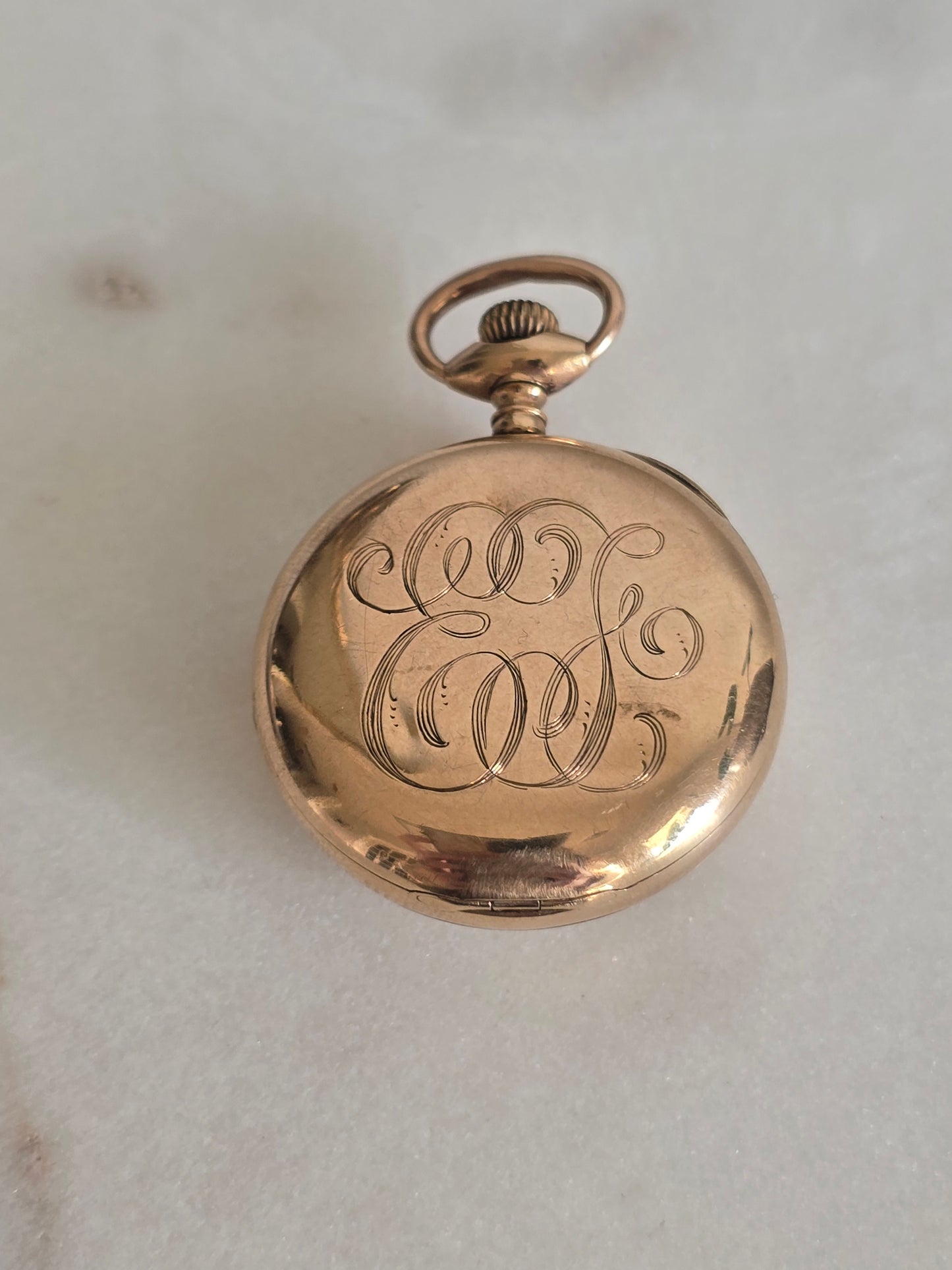 Antique 14K Gold Elfin Pocket Watch - Stem Wind - Solid Gold Case