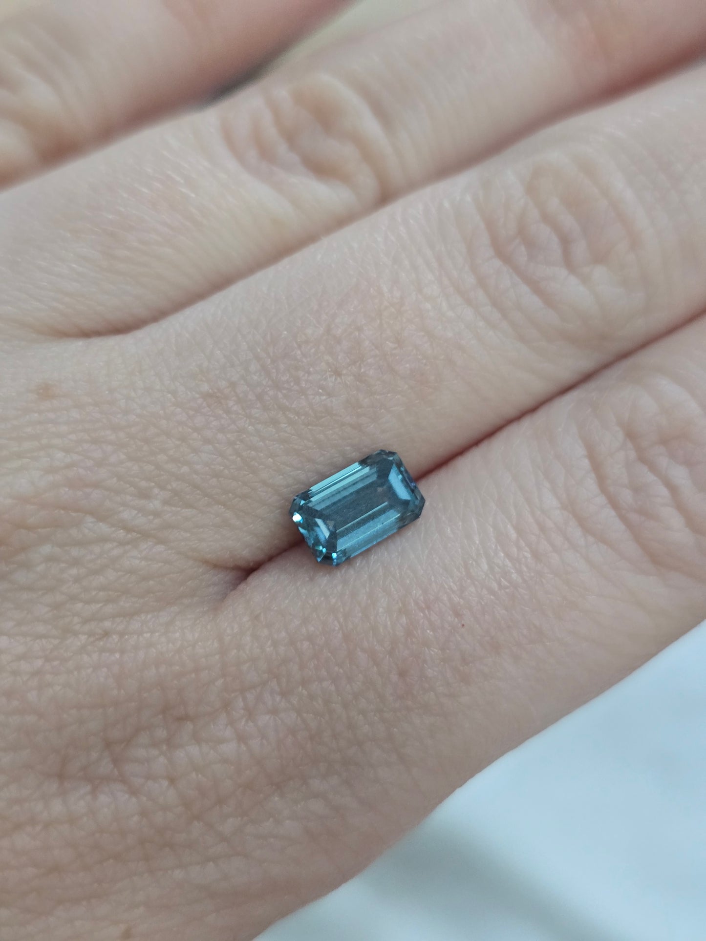 Loose Emerald Cut 1.66ct Fancy Blue Lab Diamond