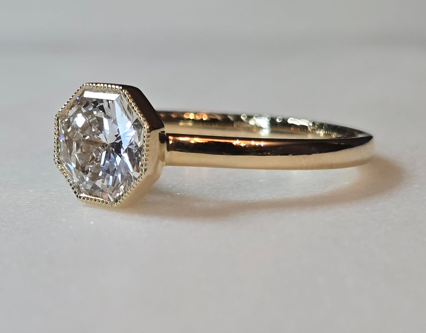 10k Yellow Gold 2ct Octagon Ring