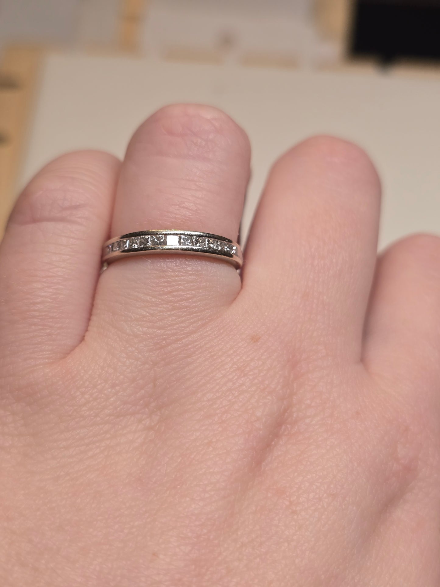 14k White Gold 0.58ct Diamond Band