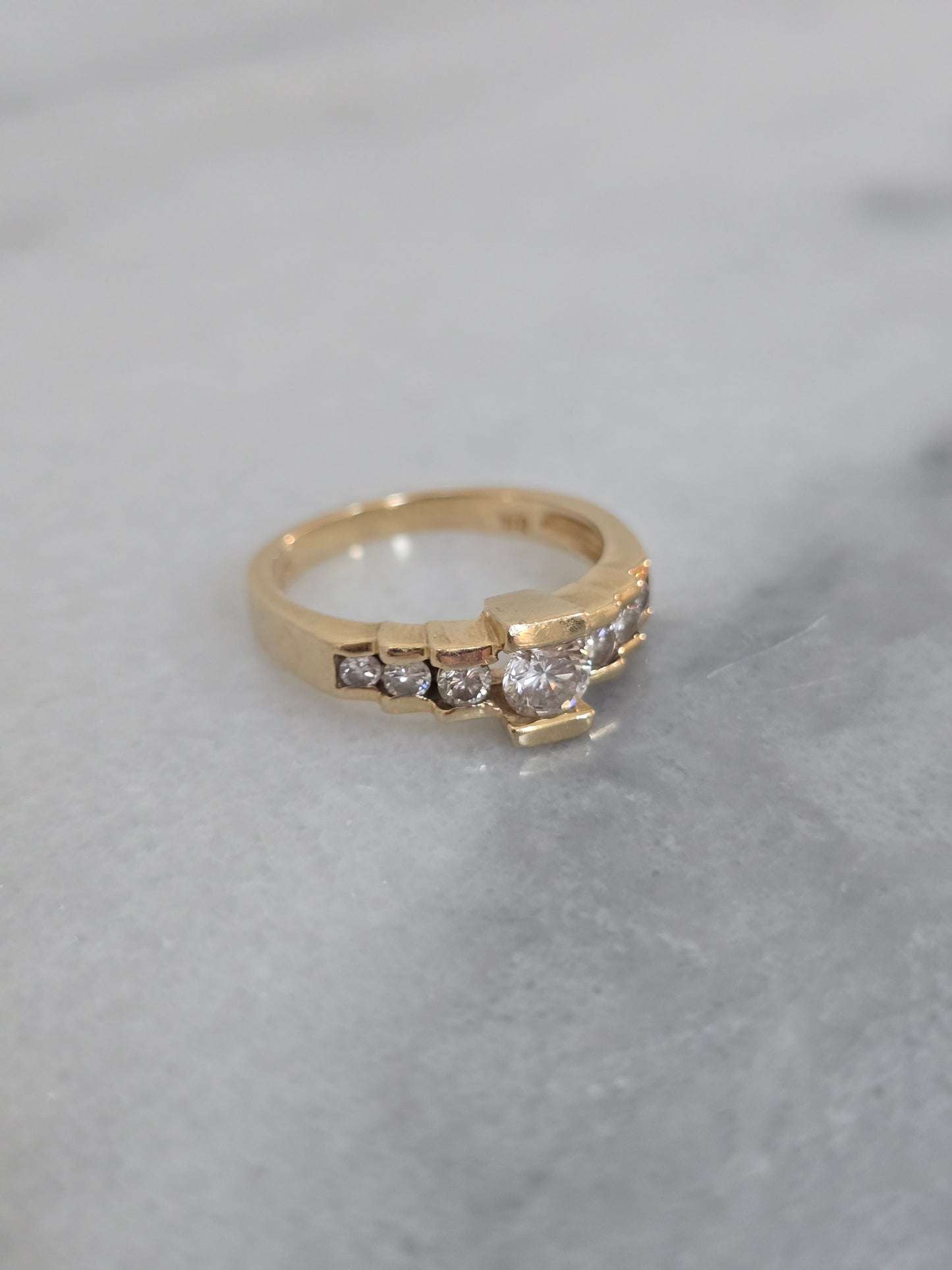 14k Yellow Gold 0.67ct Diamond Ring