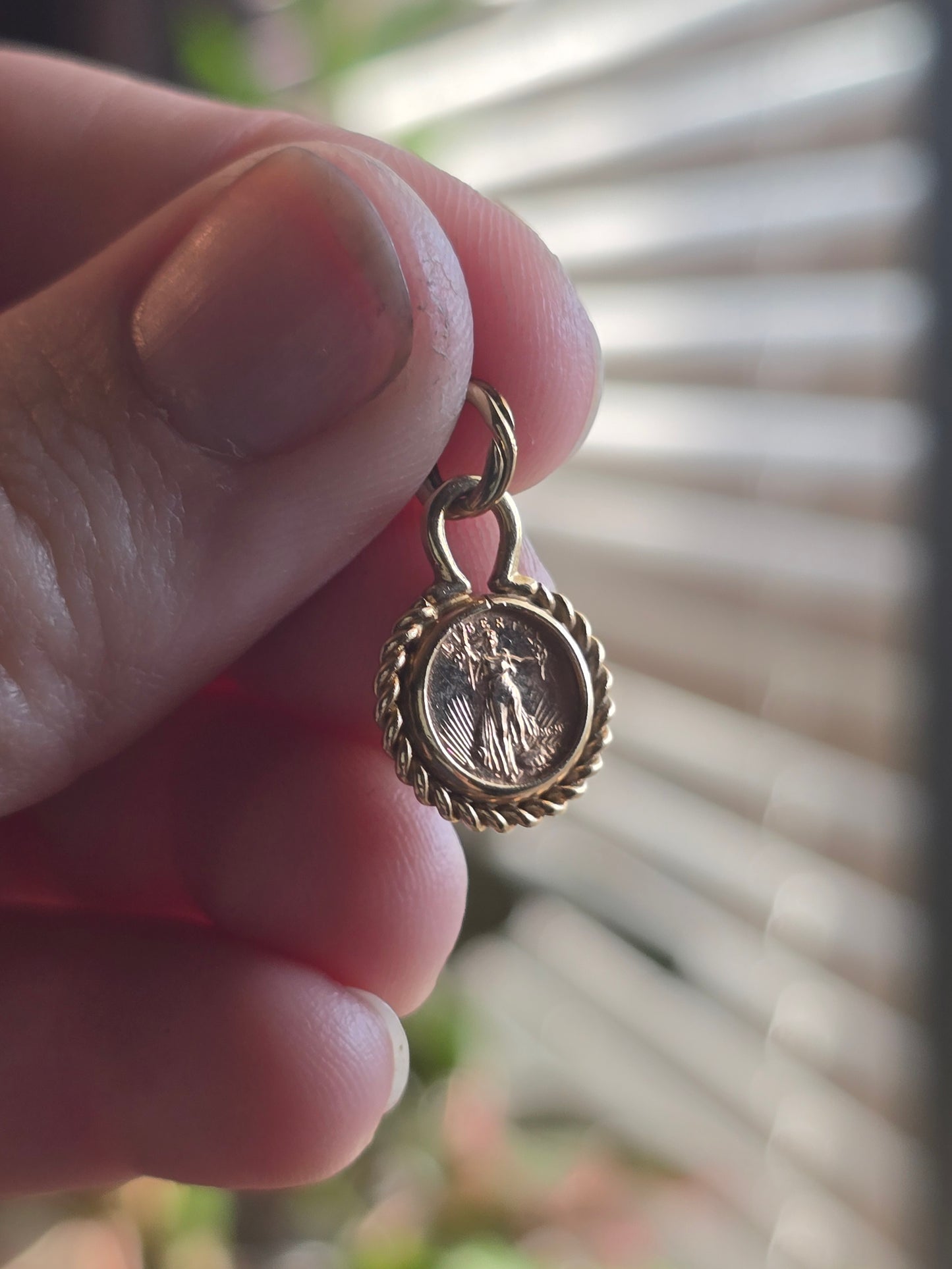 14K Pendant with Reproduction Coin