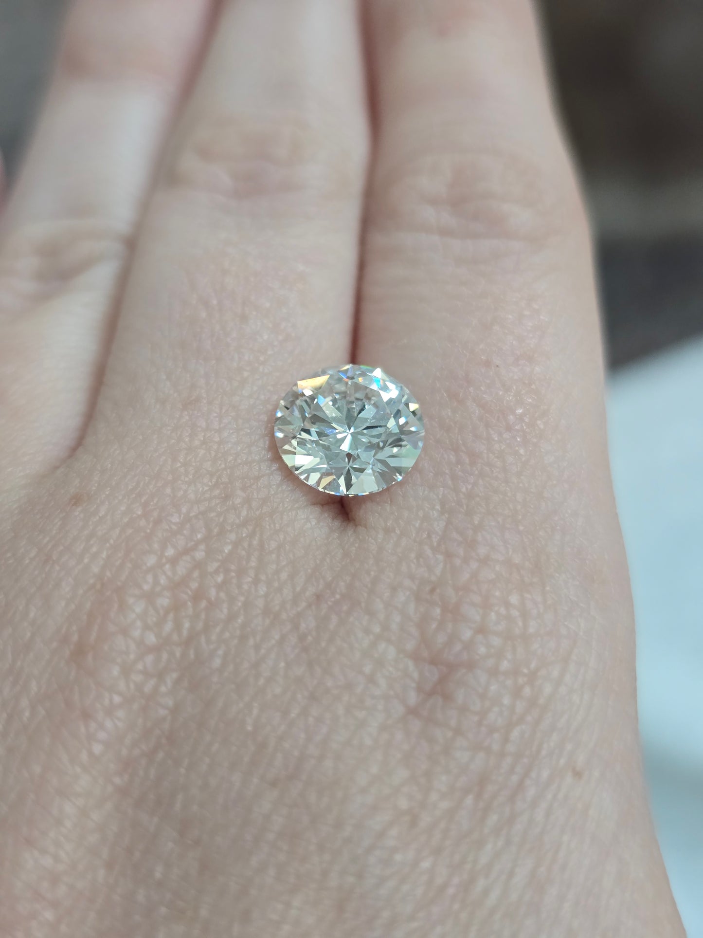 3.91ct Round Cut Lab Diamond