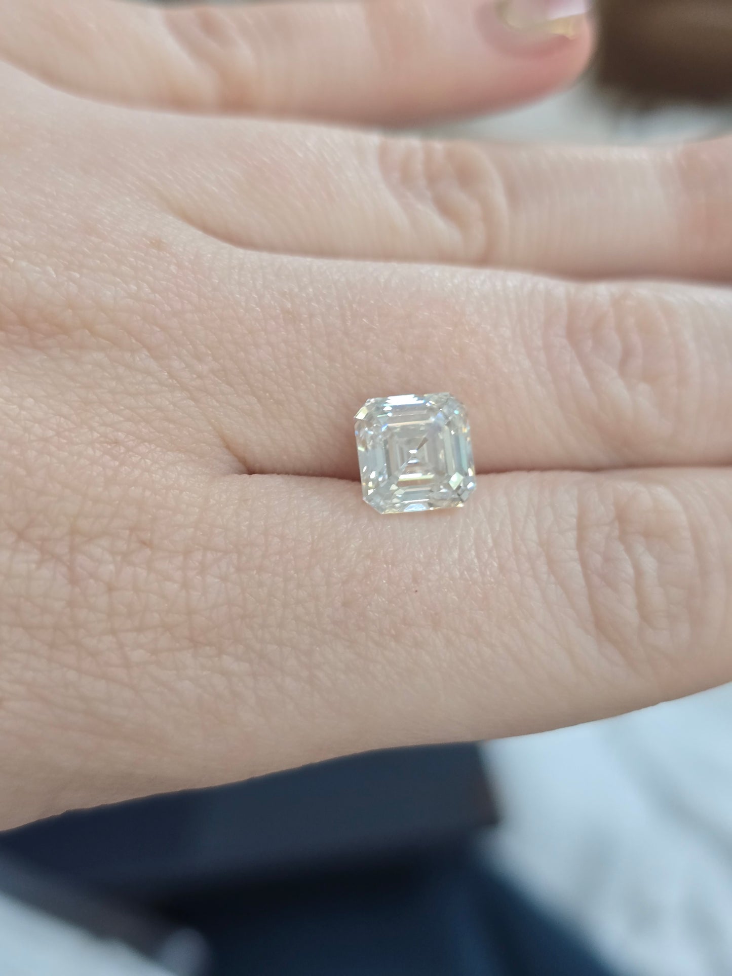 3.61ct Square Emerald Cut Lab Diamond