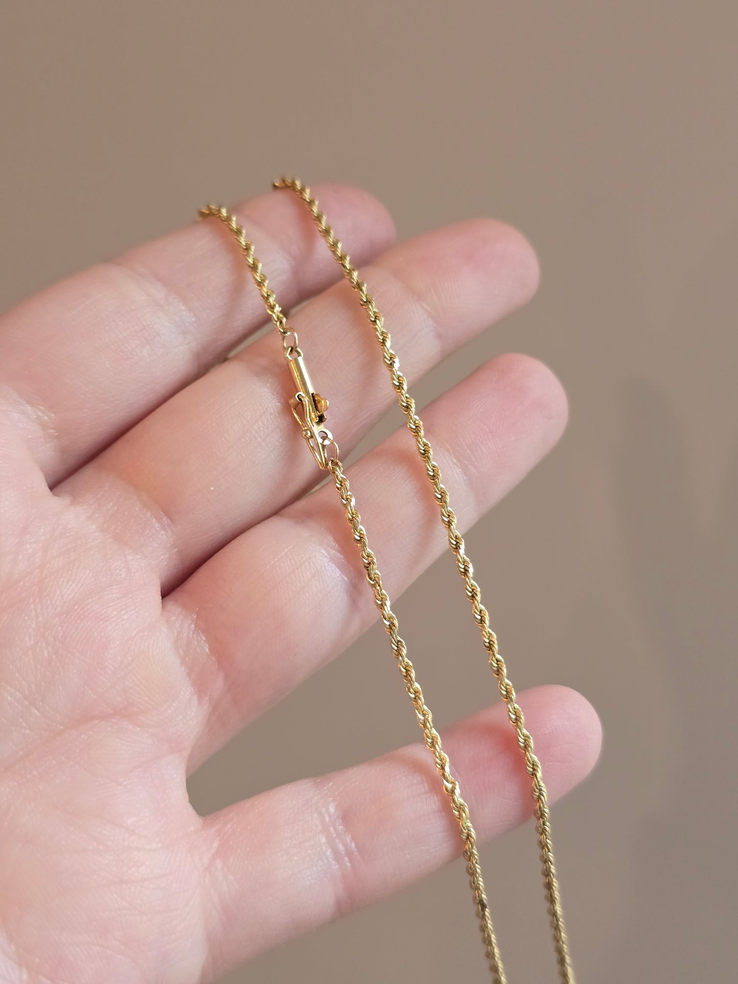 14k Yellow Gold Rope Chain
