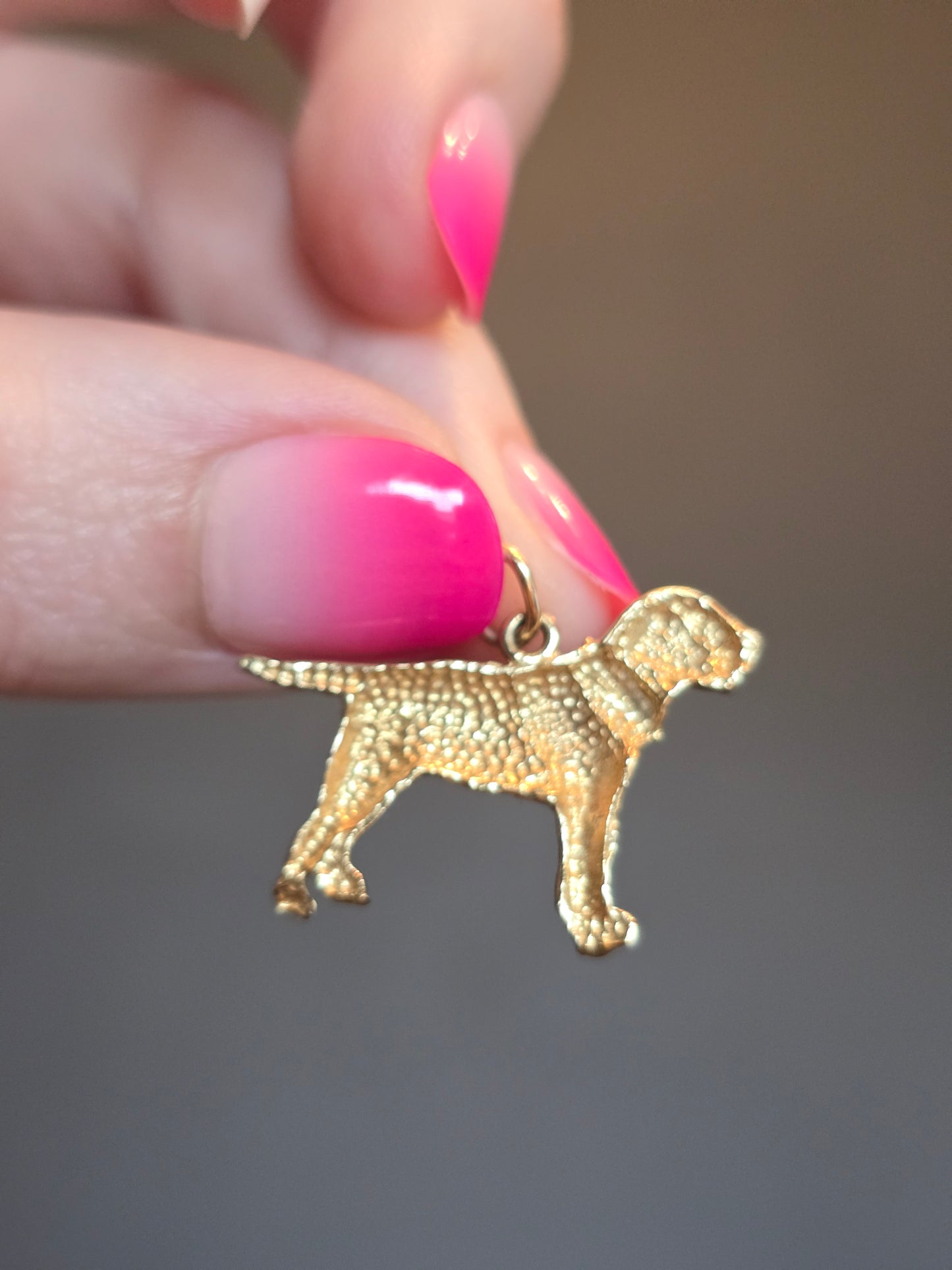 14k Dog Pendant