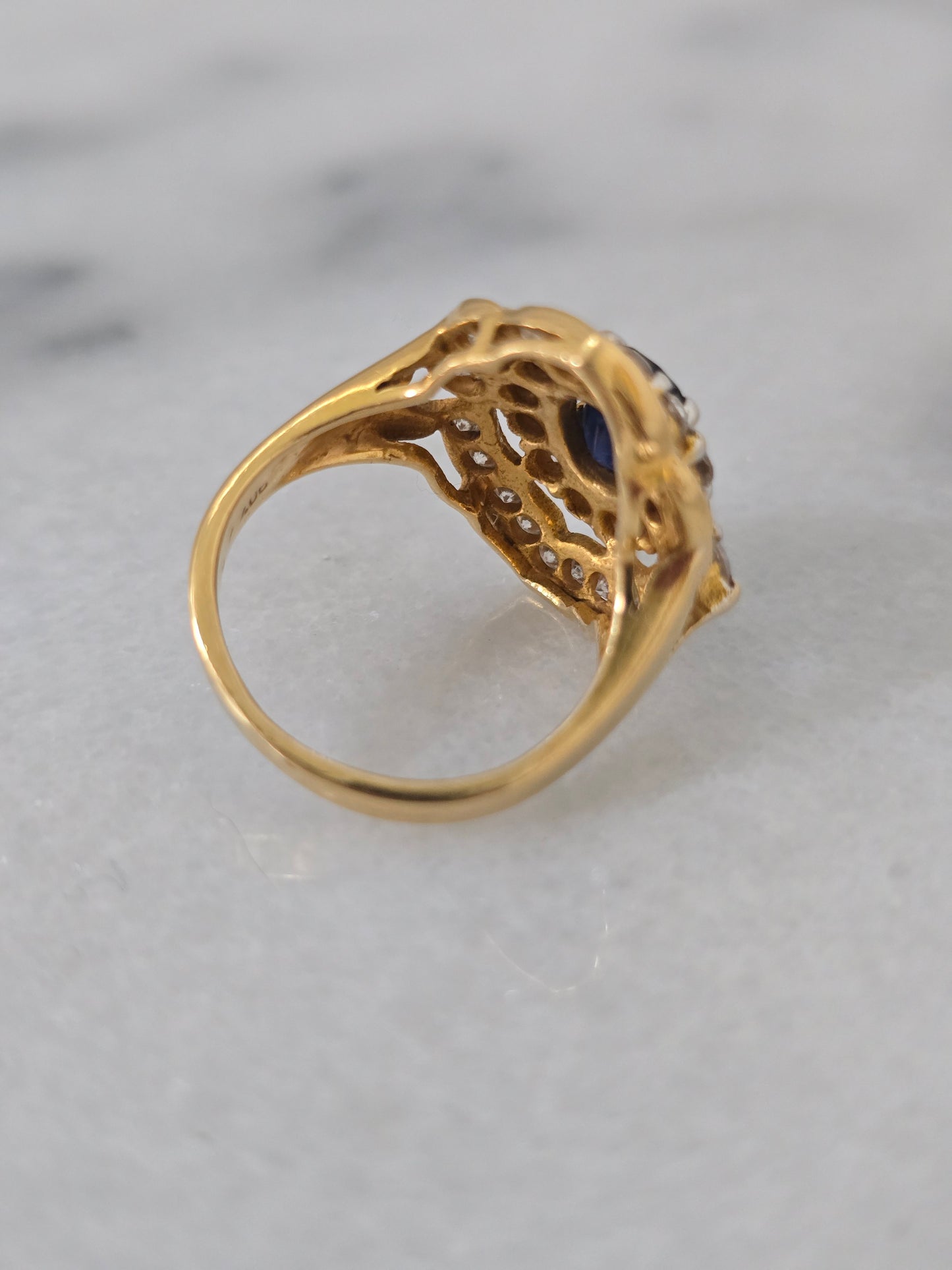 Vintage Sapphire and Diamond Ring
