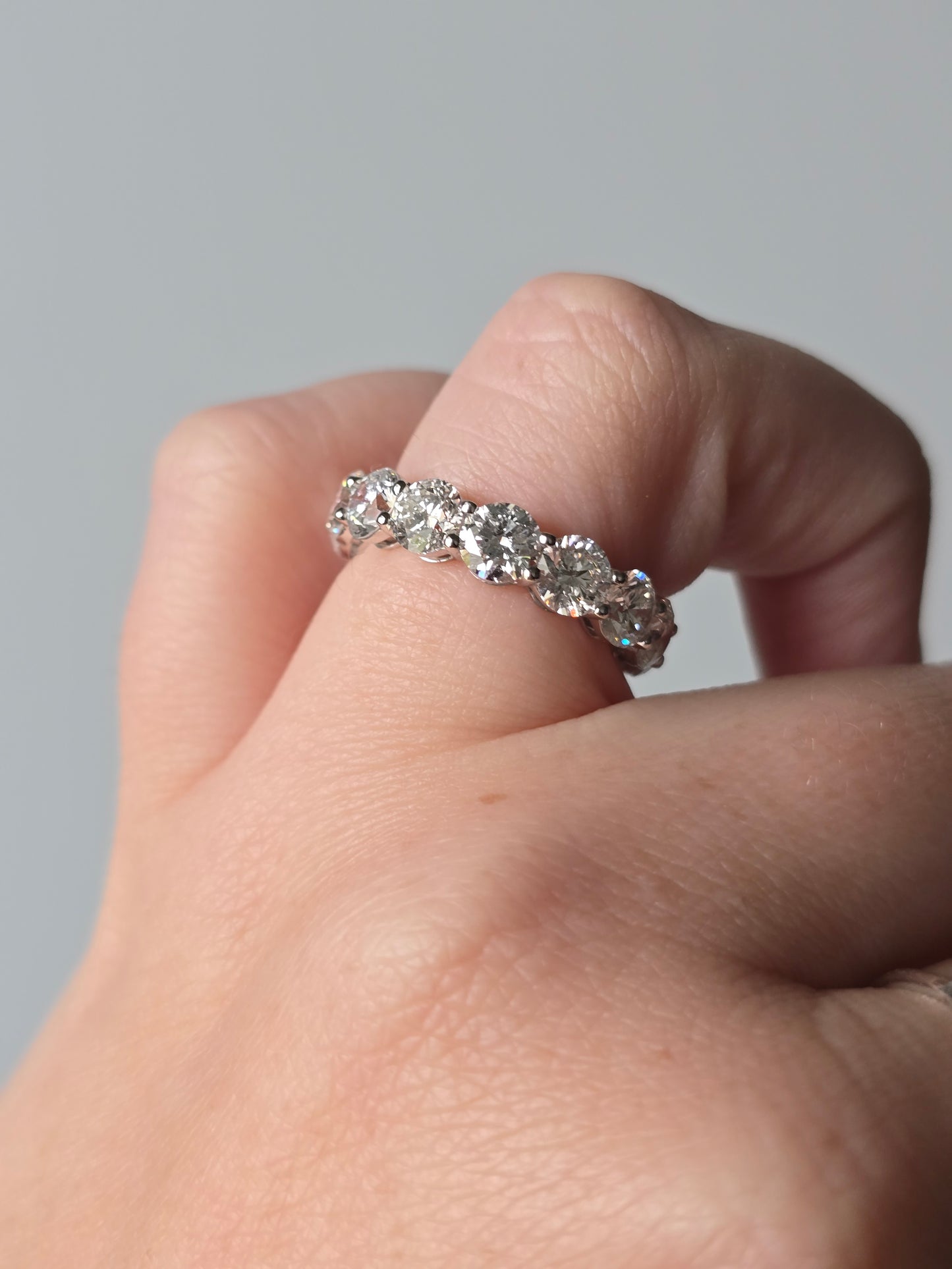 14K 5.69 CTW Lab Grown Diamond Eternity Band Size 6.25