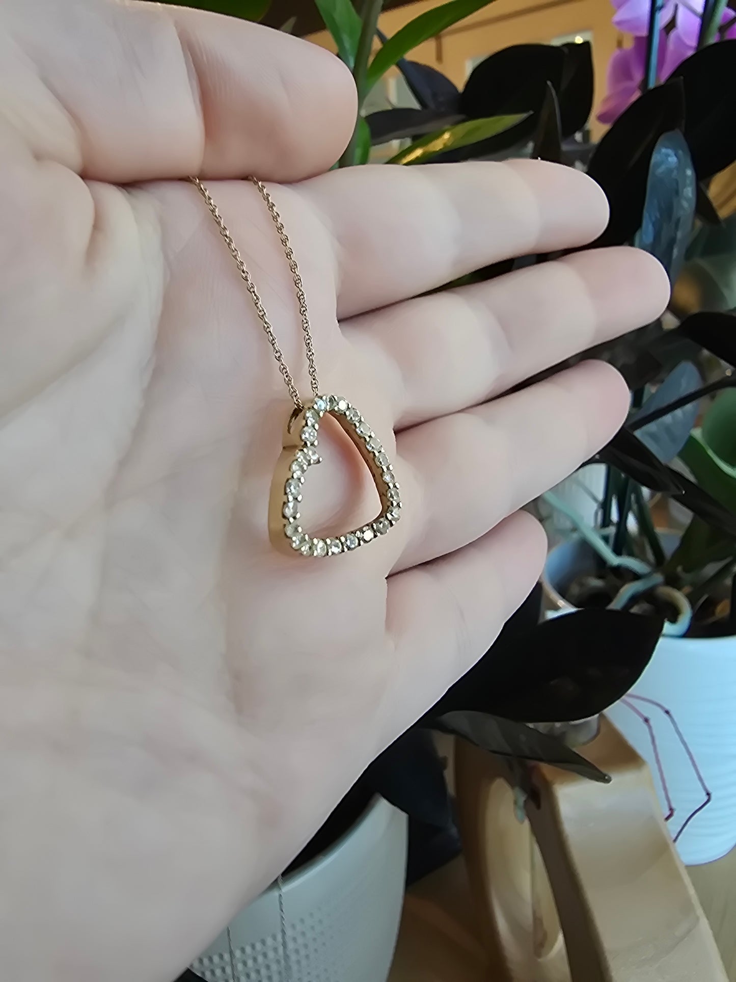 14K Yellow Gold Heart Pendant