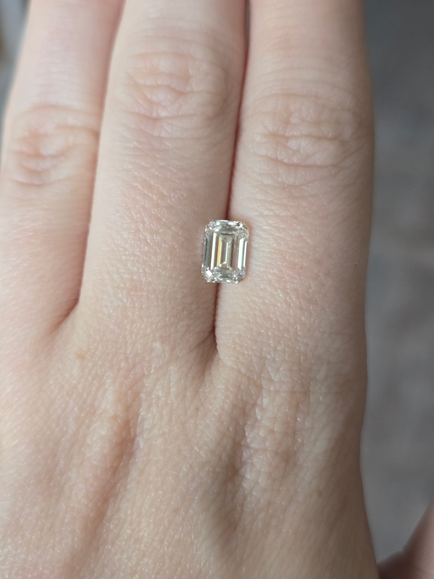 Loose 1.57 CT Emerald Cut Lab Grown Diamond with IGI Report