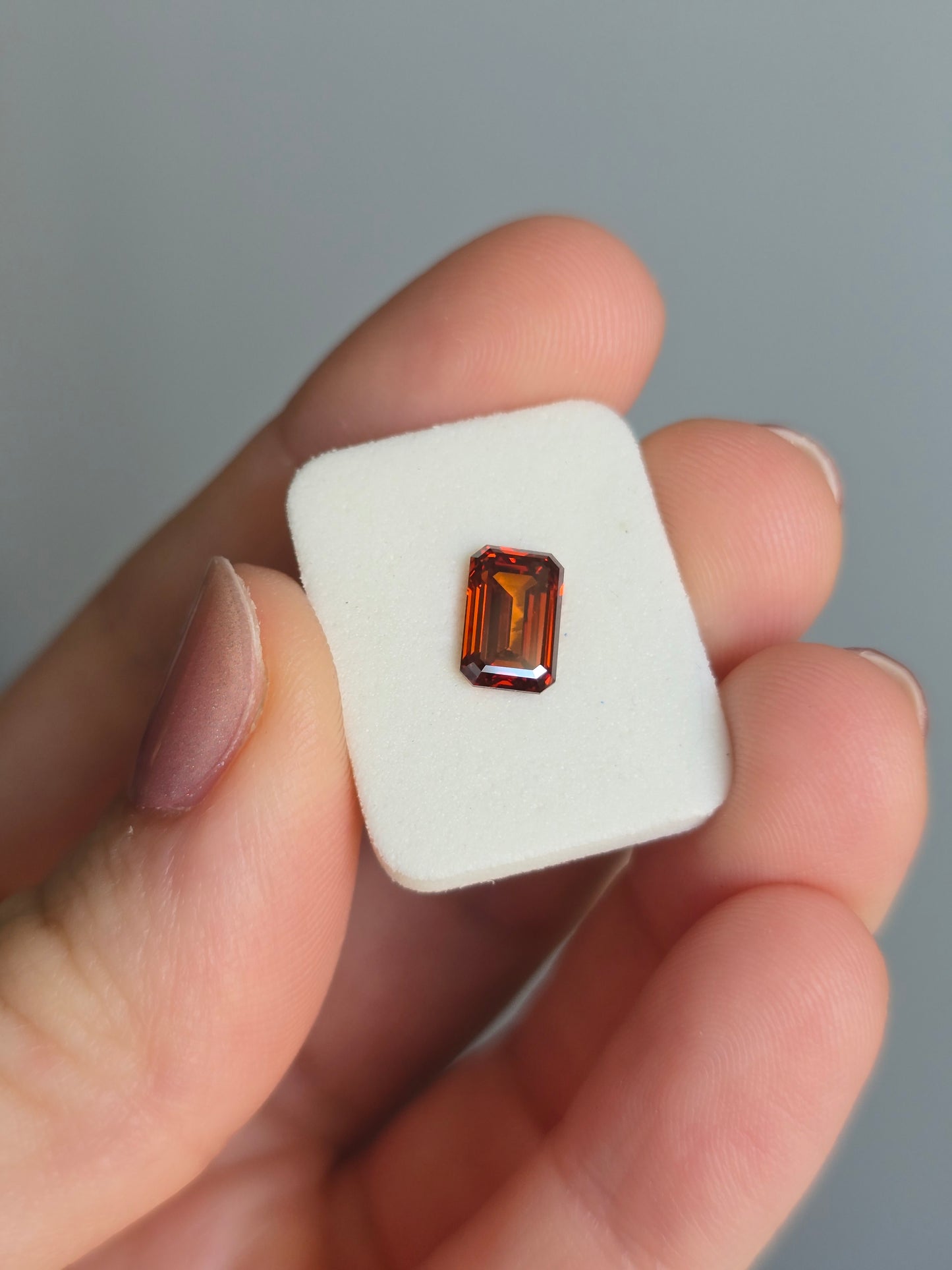 Loose 1.61 CT Lab Grown Fancy Orange Diamond with IGI Report
