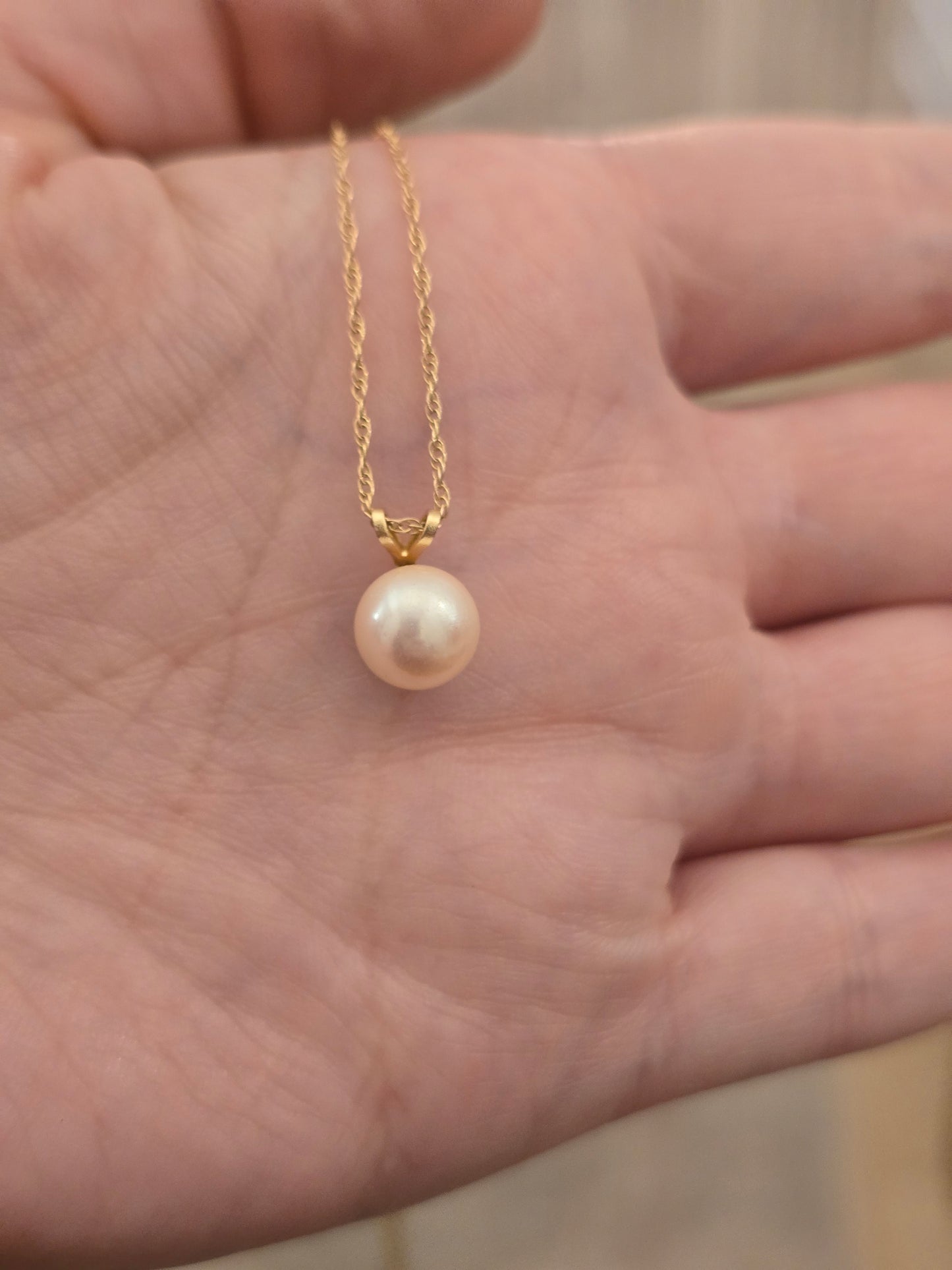 Pearl Solitaire Necklace