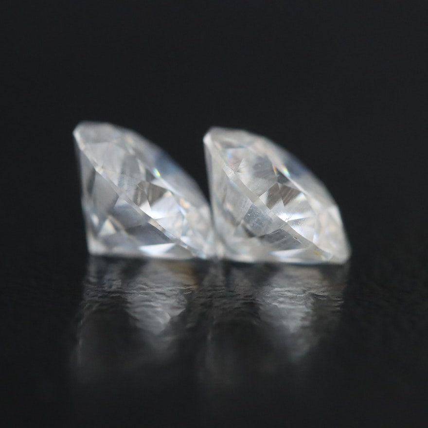 Loose Matched Pair 1.92 CTW Moissanites