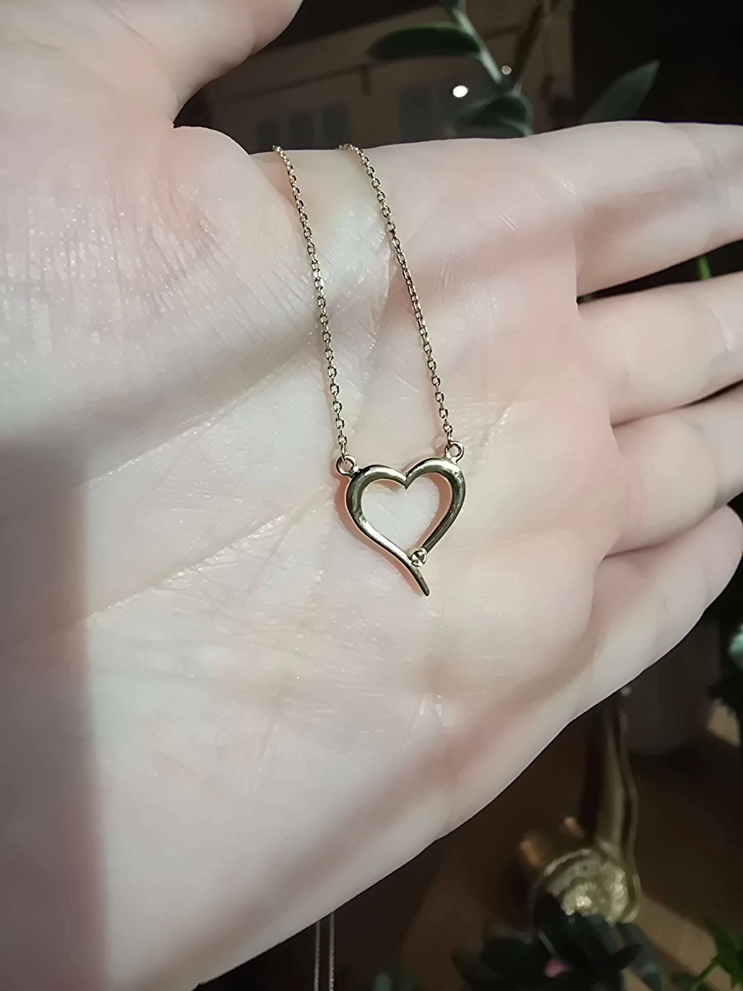 10K Yellow Gold Heart Necklace