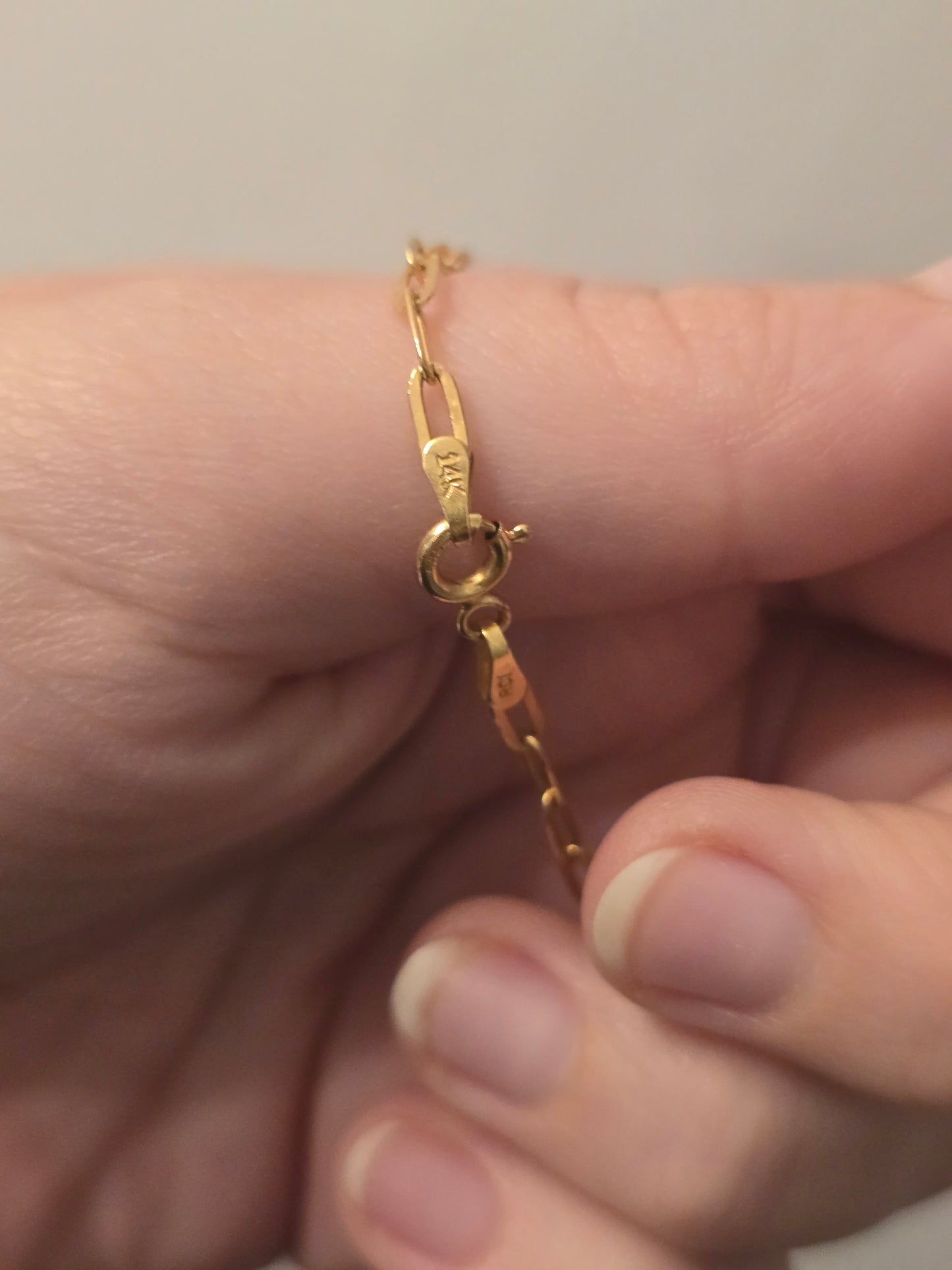 14k Yellow Gold Paperclip Chain