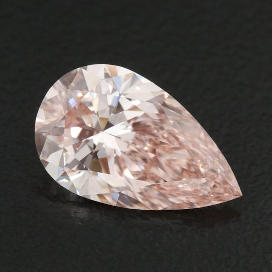 Loose 3.56 CT Pear Lab Grown Fancy Pink Diamond