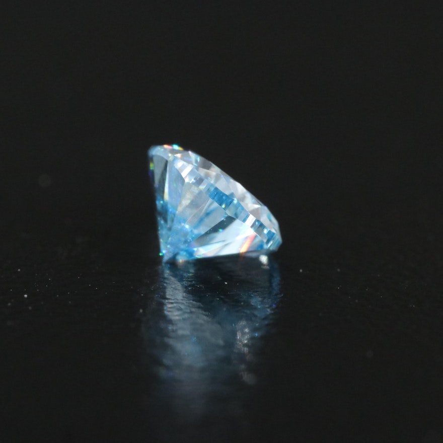 Loose 1.00 CT Pear Lab Grown Fancy Blue Diamond