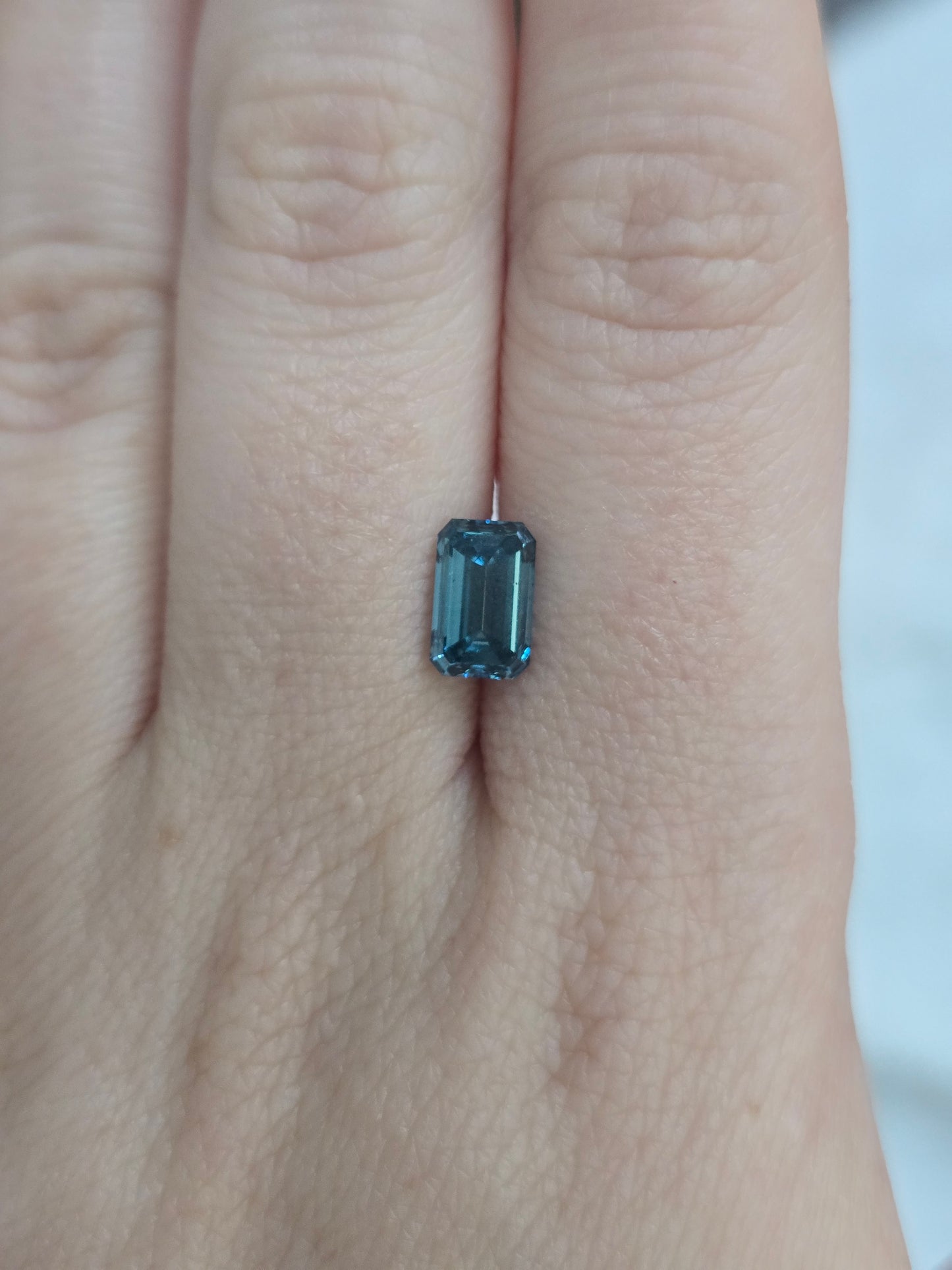 Loose Emerald Cut 1.66ct Fancy Blue Lab Diamond