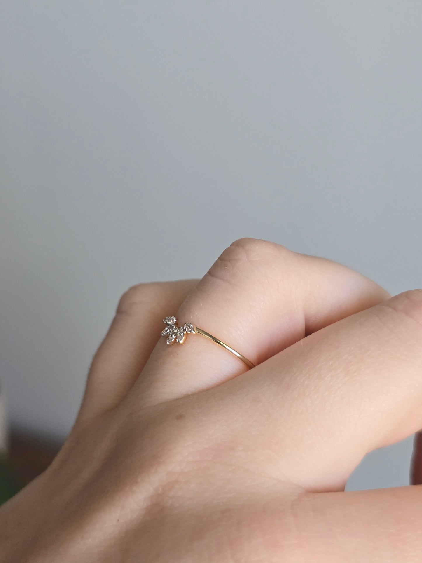 14K Yellow Gold 0.11ct Diamond Ring