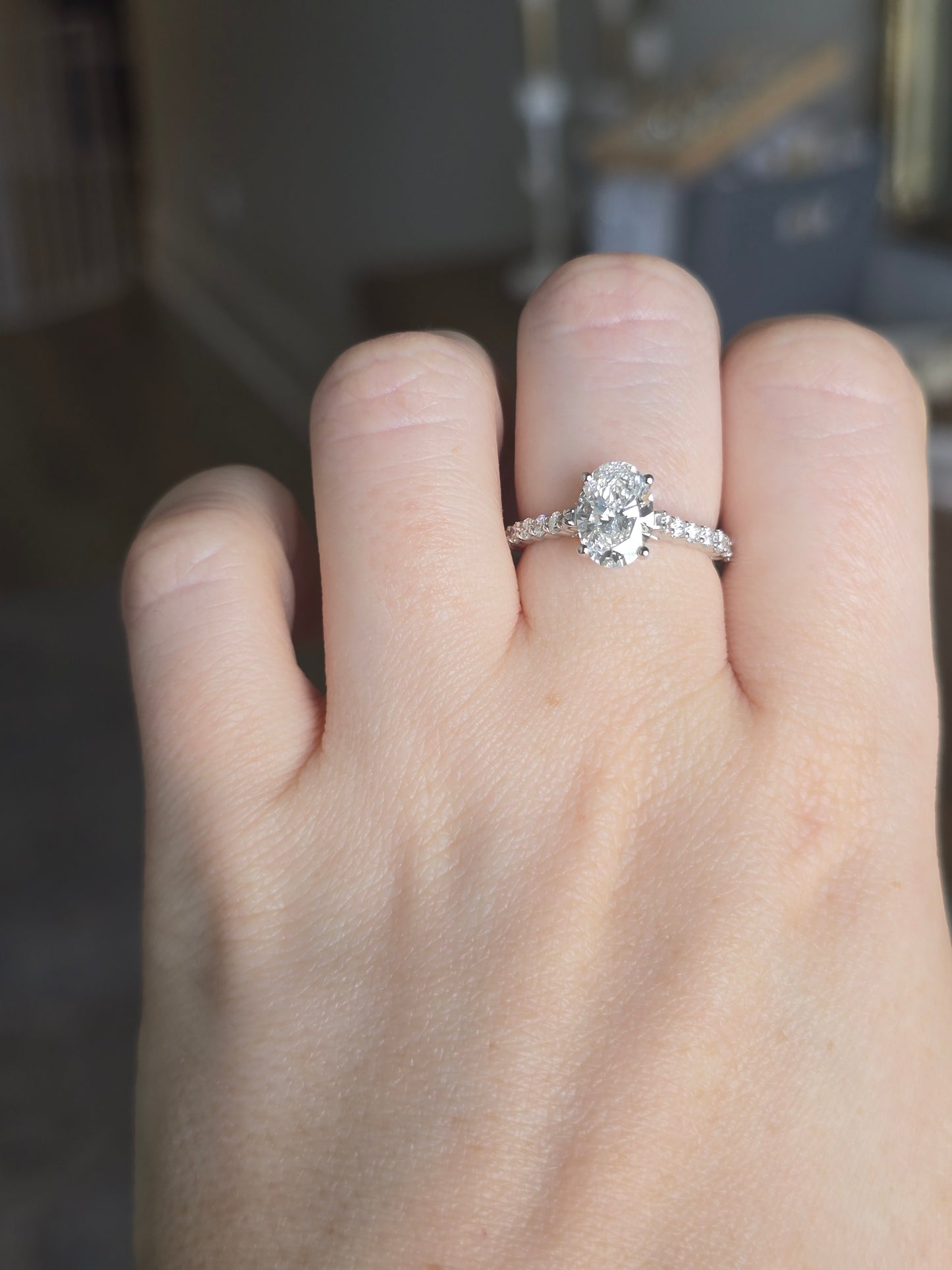 14k White Gold 2.15ct Lab Diamond Ring