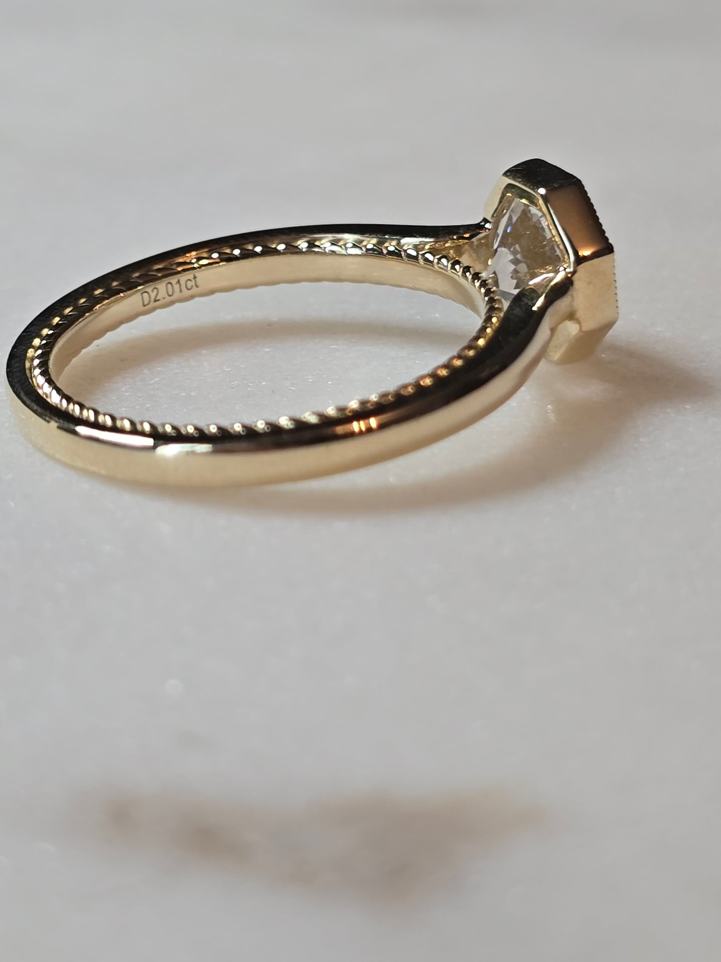 10k Yellow Gold 2ct Octagon Ring