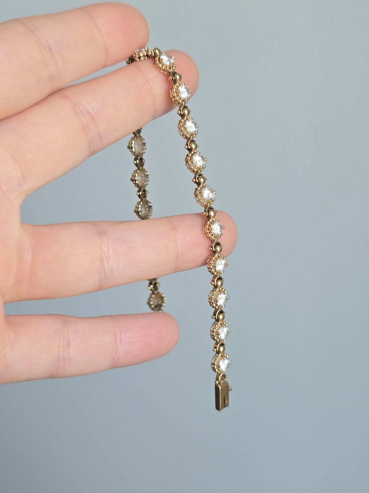 14K Yellow Gold CZ Bracelet