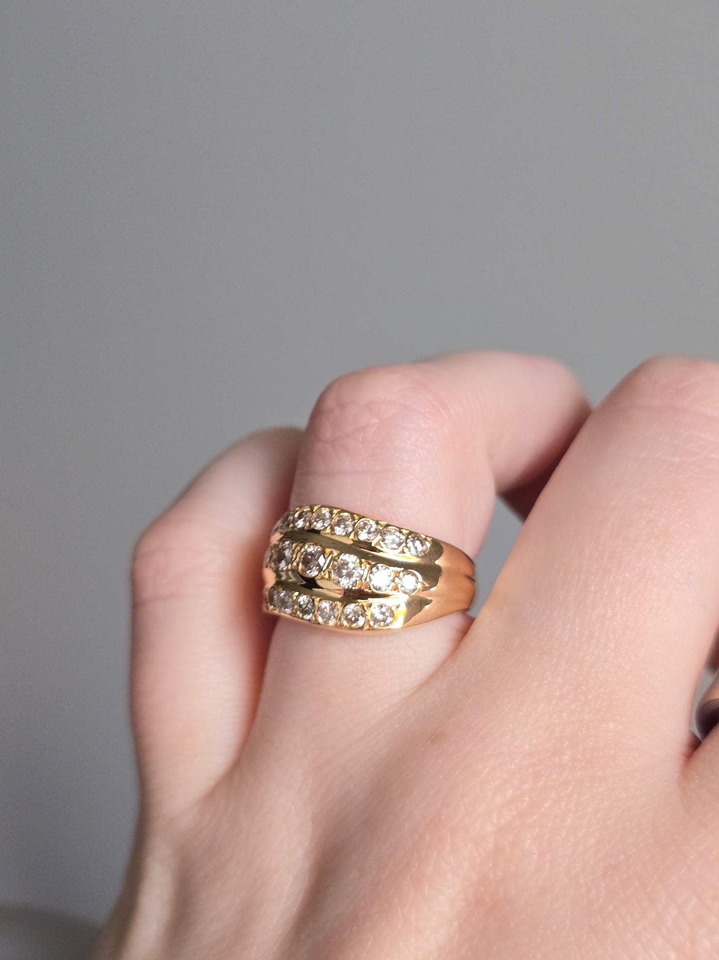 18k Yellow Gold 1ct Natural Diamond Ring
