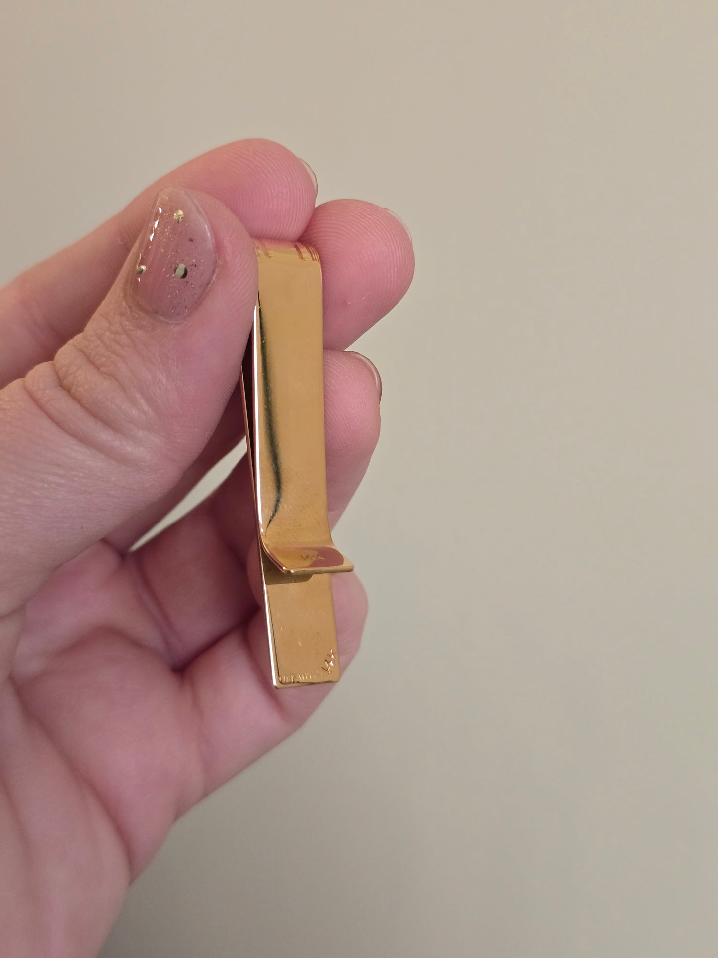 Tiffany & Co. 14K Grooved Tie Clip
