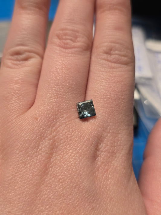 Loose Princess Cut 1.51ct Fancy Blue Lab Diamond