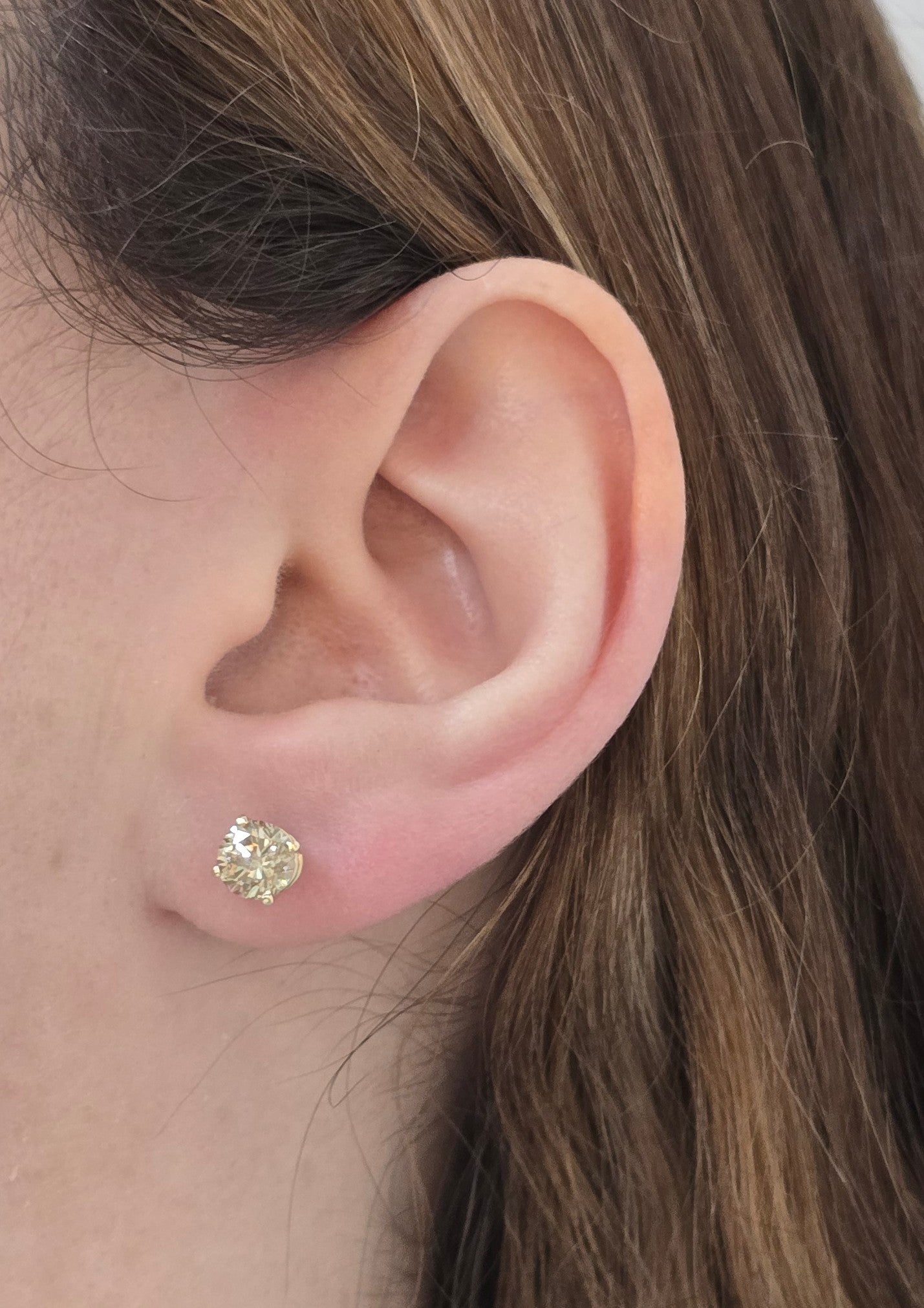 14K Fancy Brown Diamond Stud Earrings