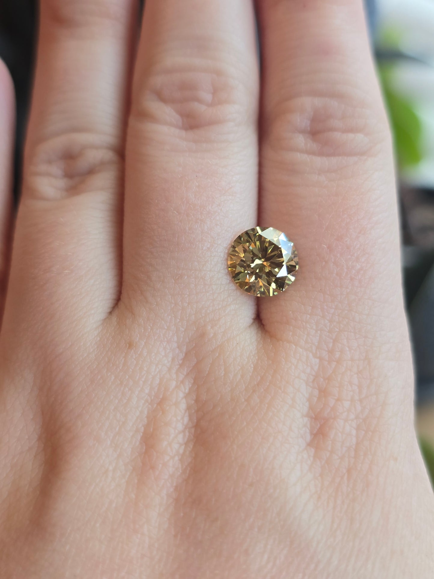 Loose 2.89 CT Lab Grown Fancy Yellow Diamond with IGI Report