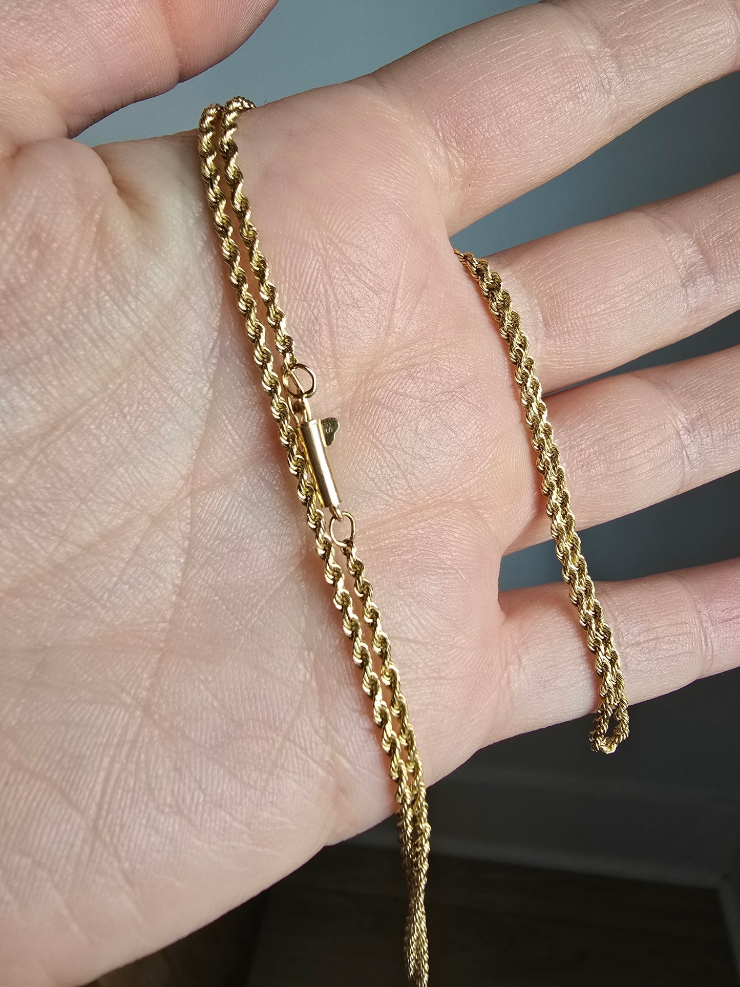 14k Yellow Gold Rope Chain