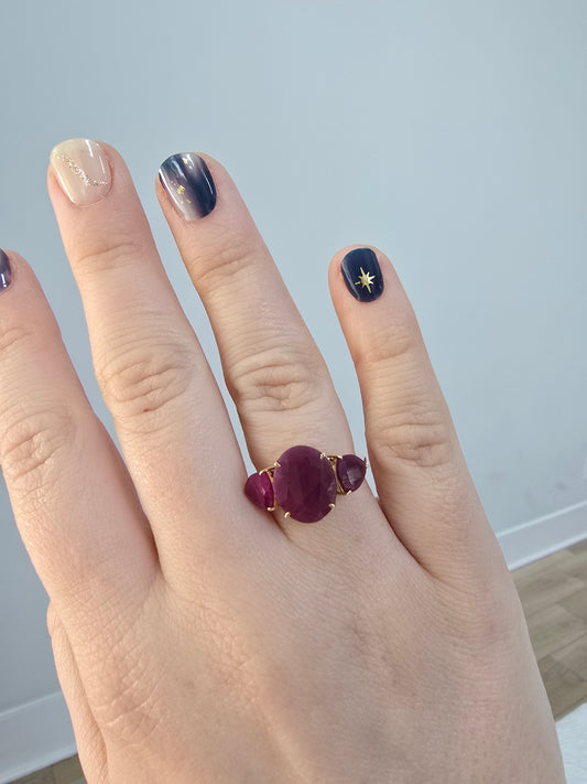 14k Yellow Gold & Ruby Ring