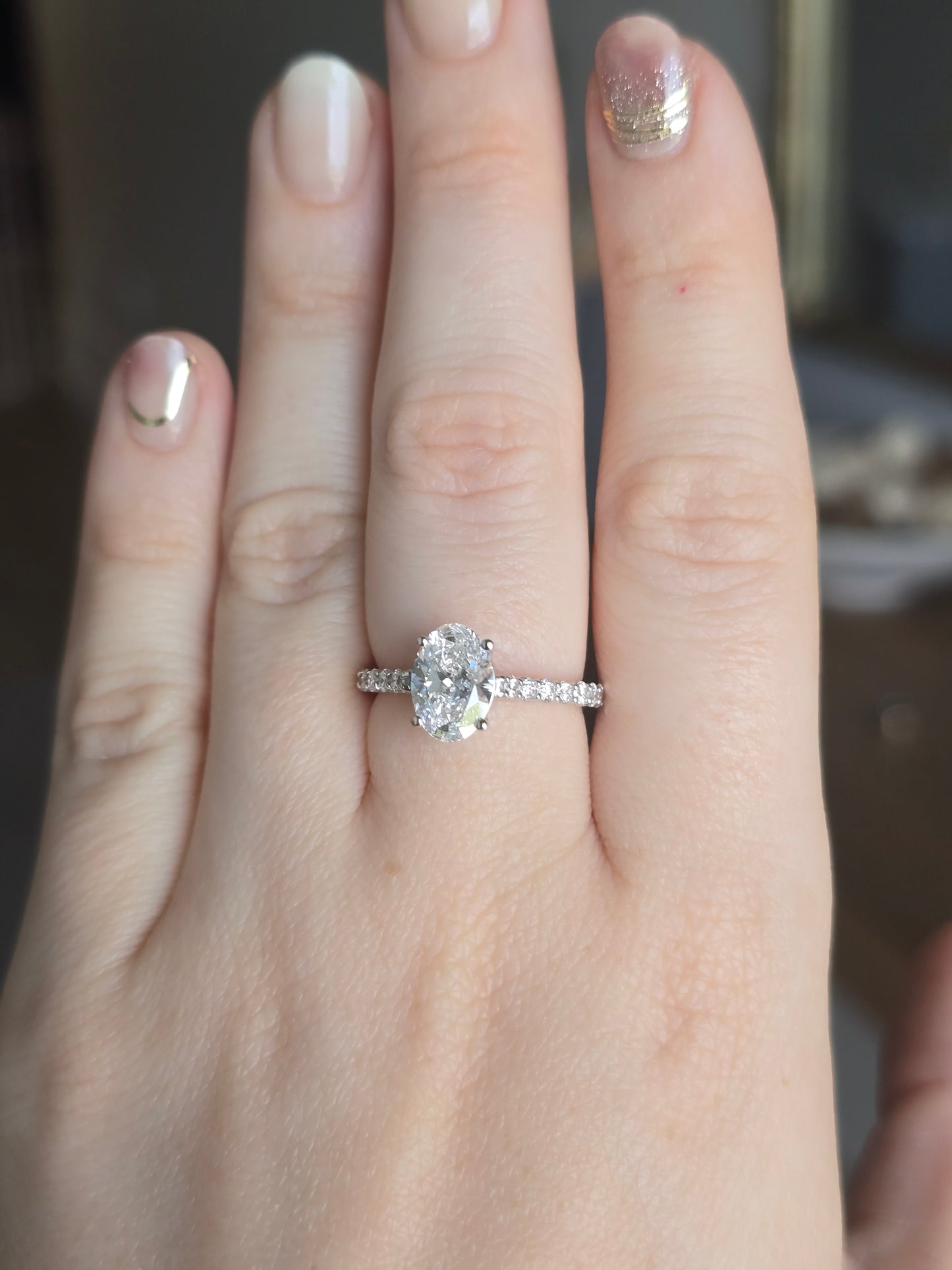 14k White Gold 2.15ct Lab Diamond Ring