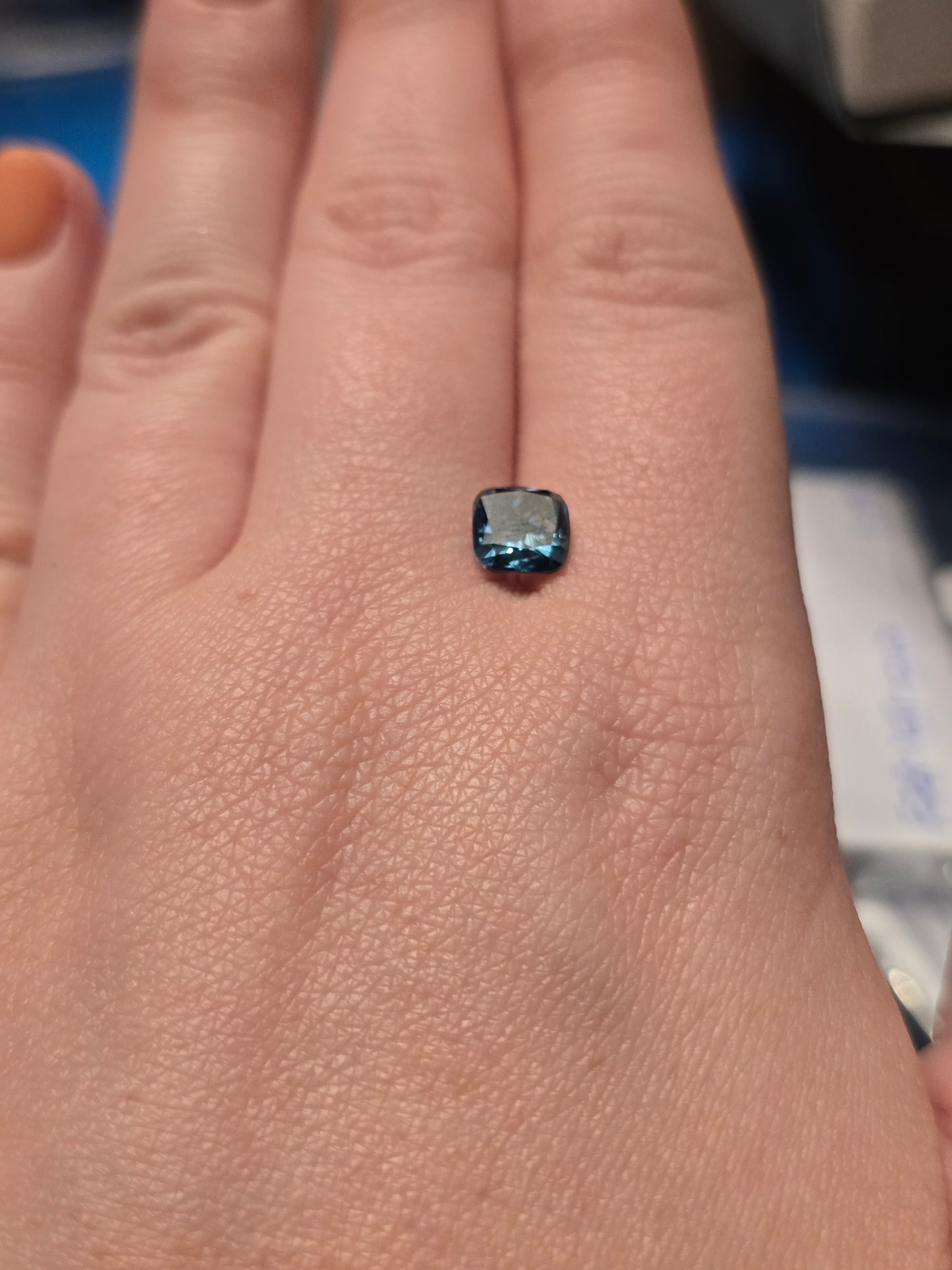 Loose Cushion Cut 1.5ct Fancy Blue Lab Diamond