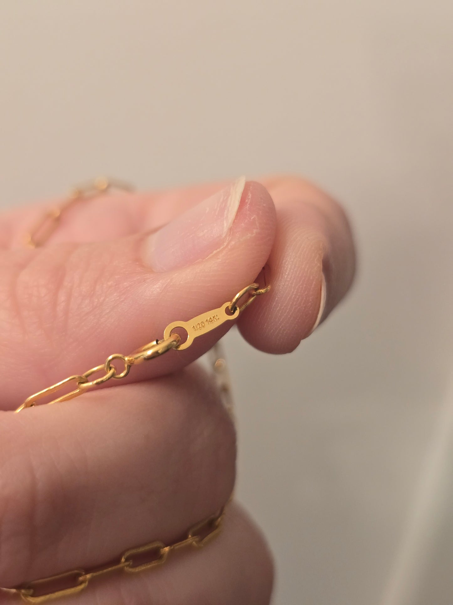 14k Yellow Gold Paperclip Chain