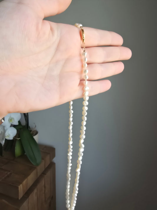 14K Yellow Gold Pearl Necklace