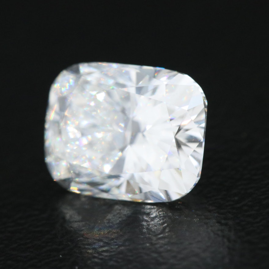 Loose 2.58 CT Cushion Lab Grown Diamond with IGI Report