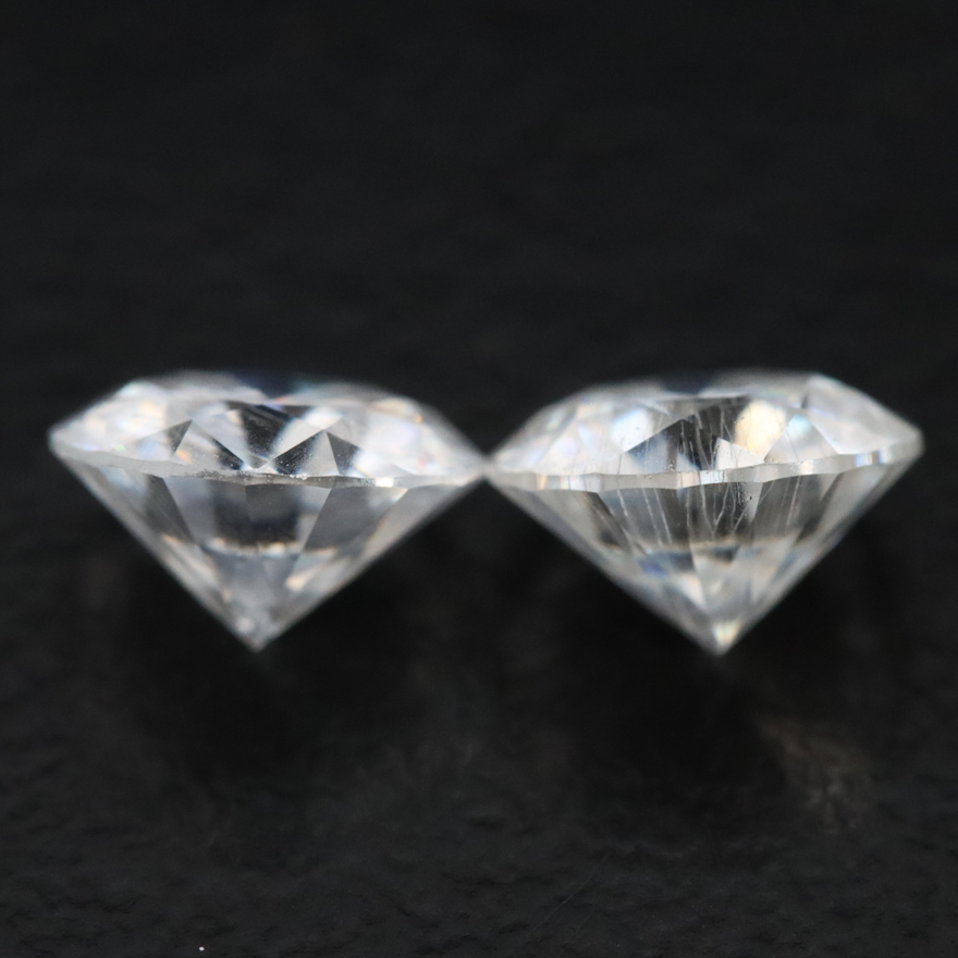 Loose Matched Pair 1.92 CTW Moissanites