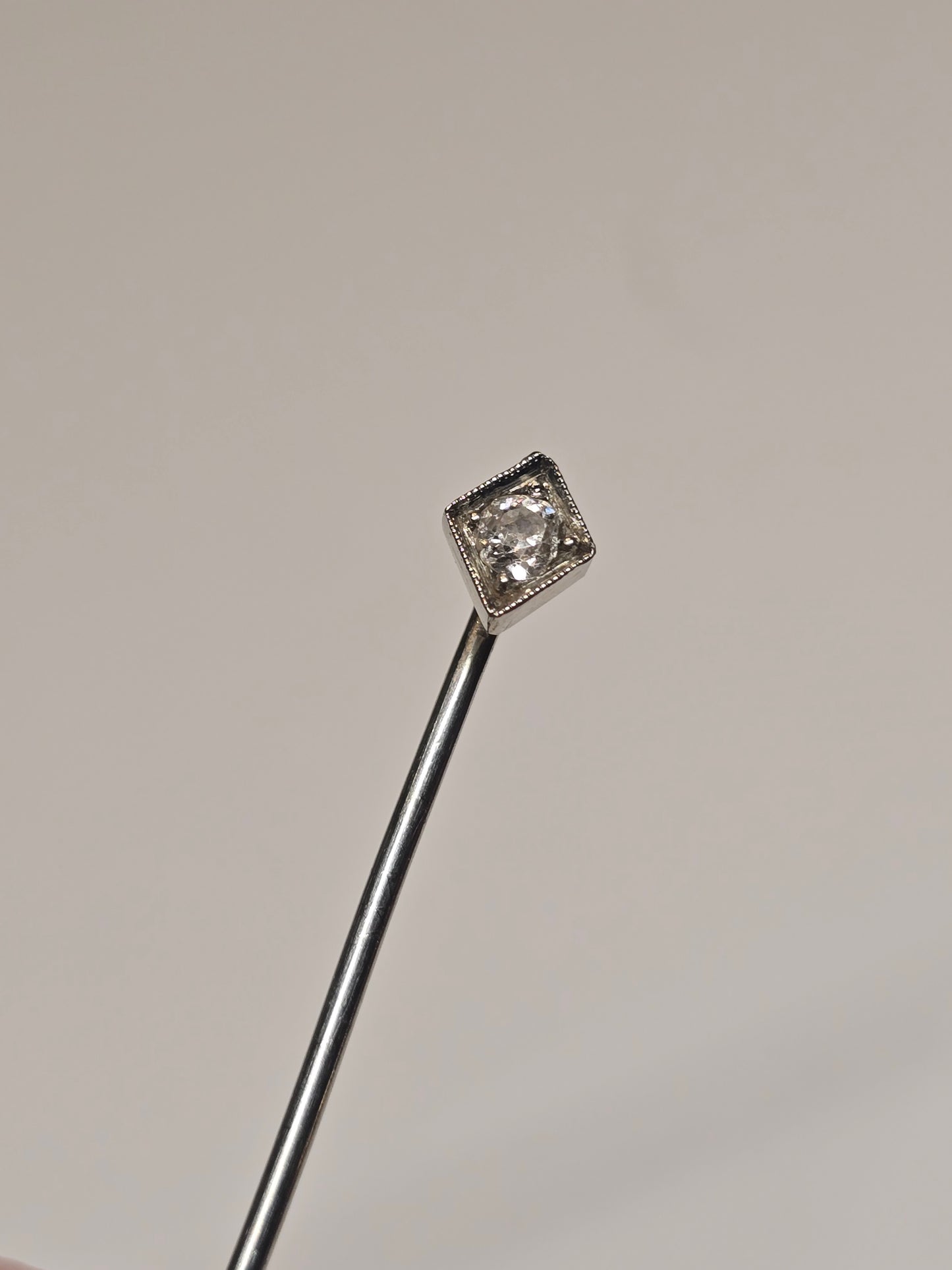 Antique 18k Old European Cut Diamond Stickpin