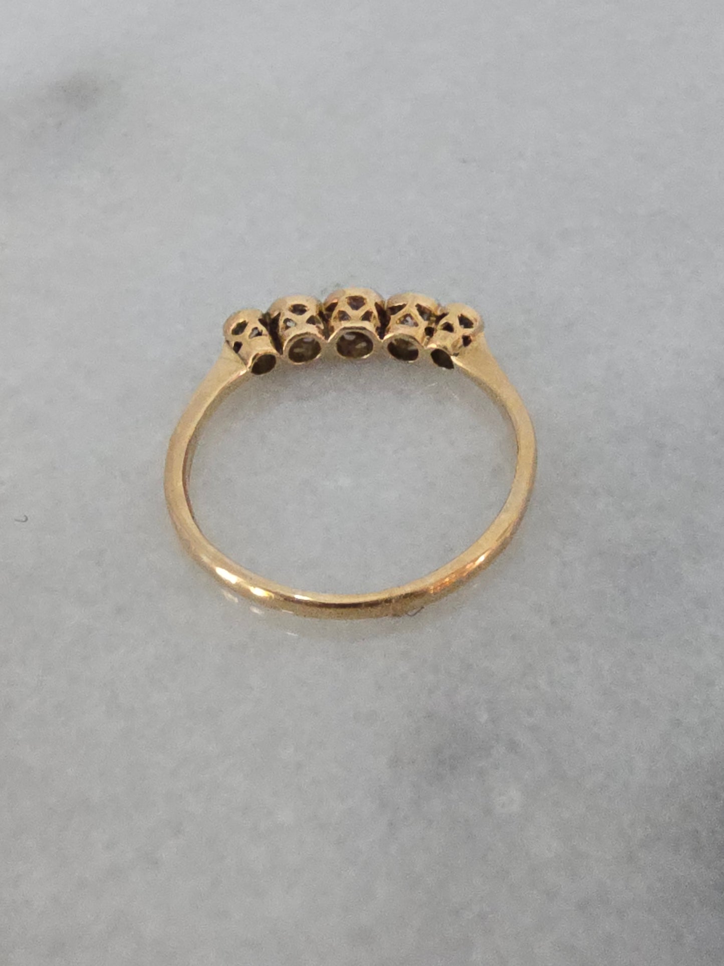 18k Gold and Platinum Diamond Ring