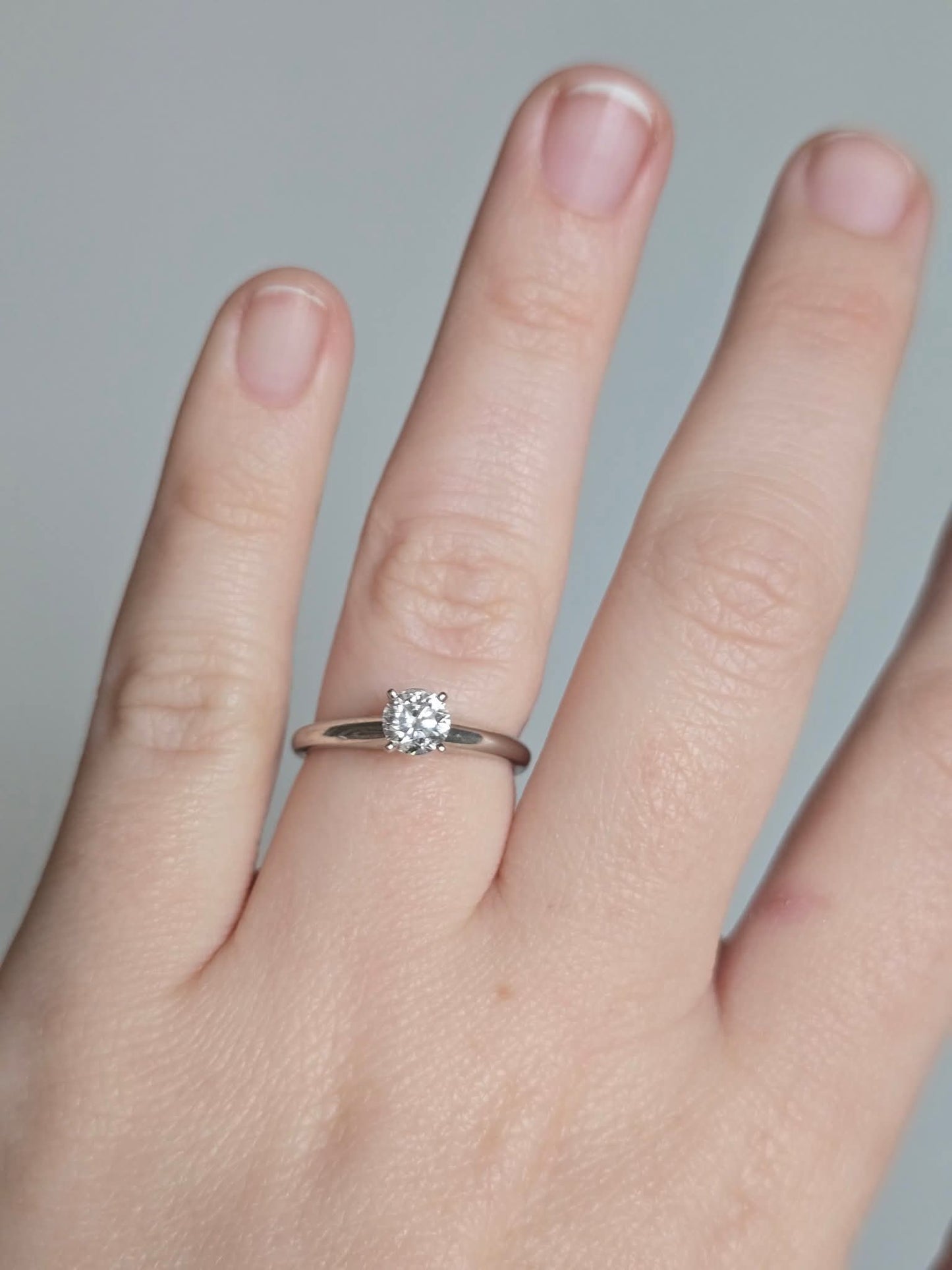 14k White Gold 0.50ct Diamond Solitaire Ring