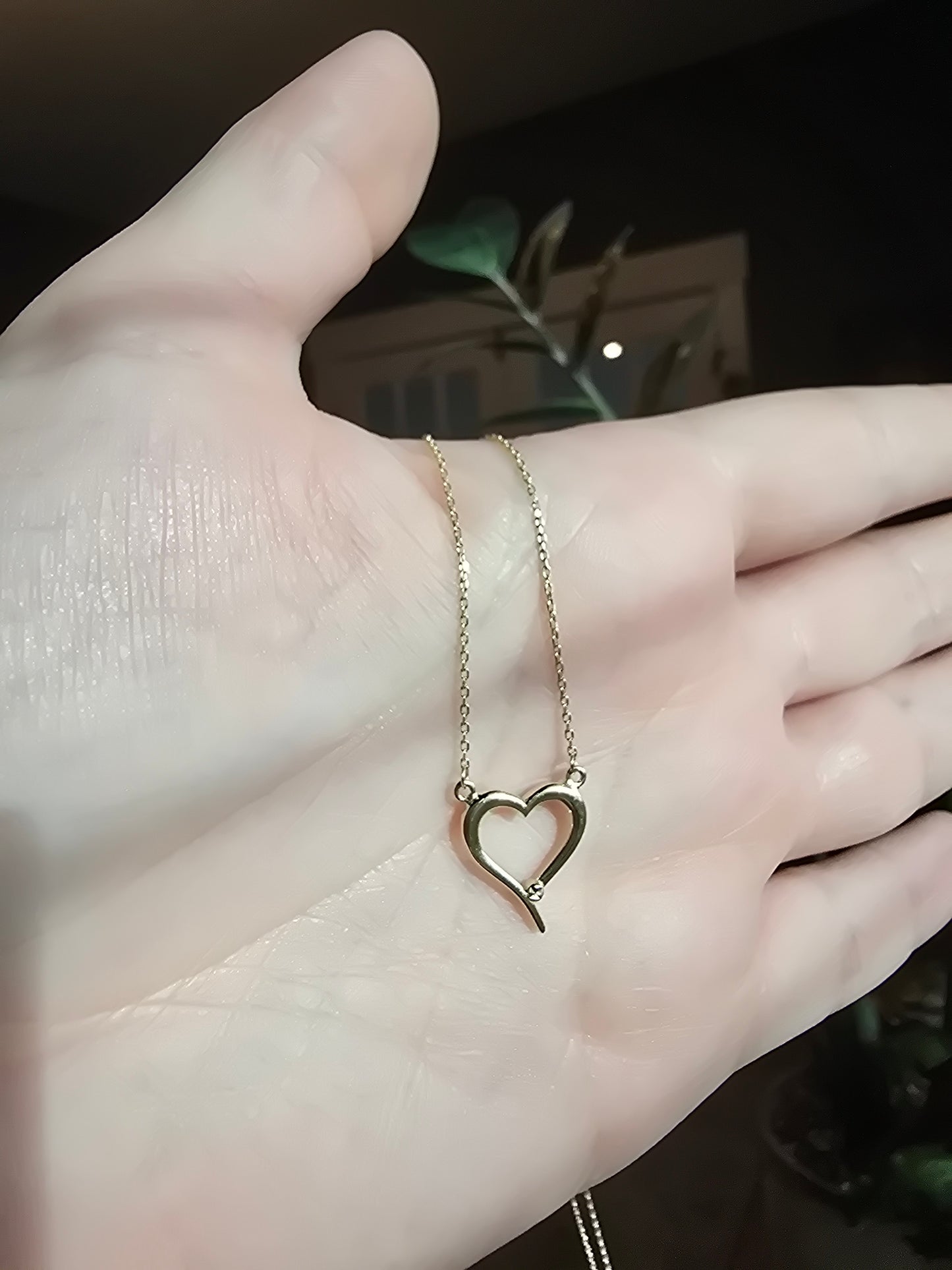 10K Yellow Gold Heart Necklace