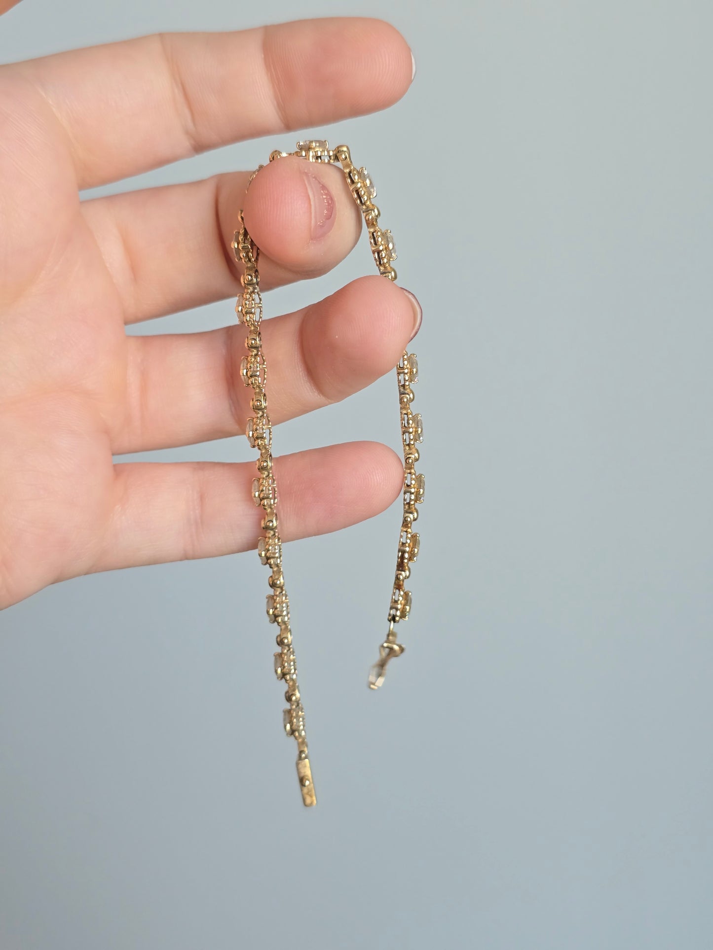 14K Yellow Gold CZ Bracelet