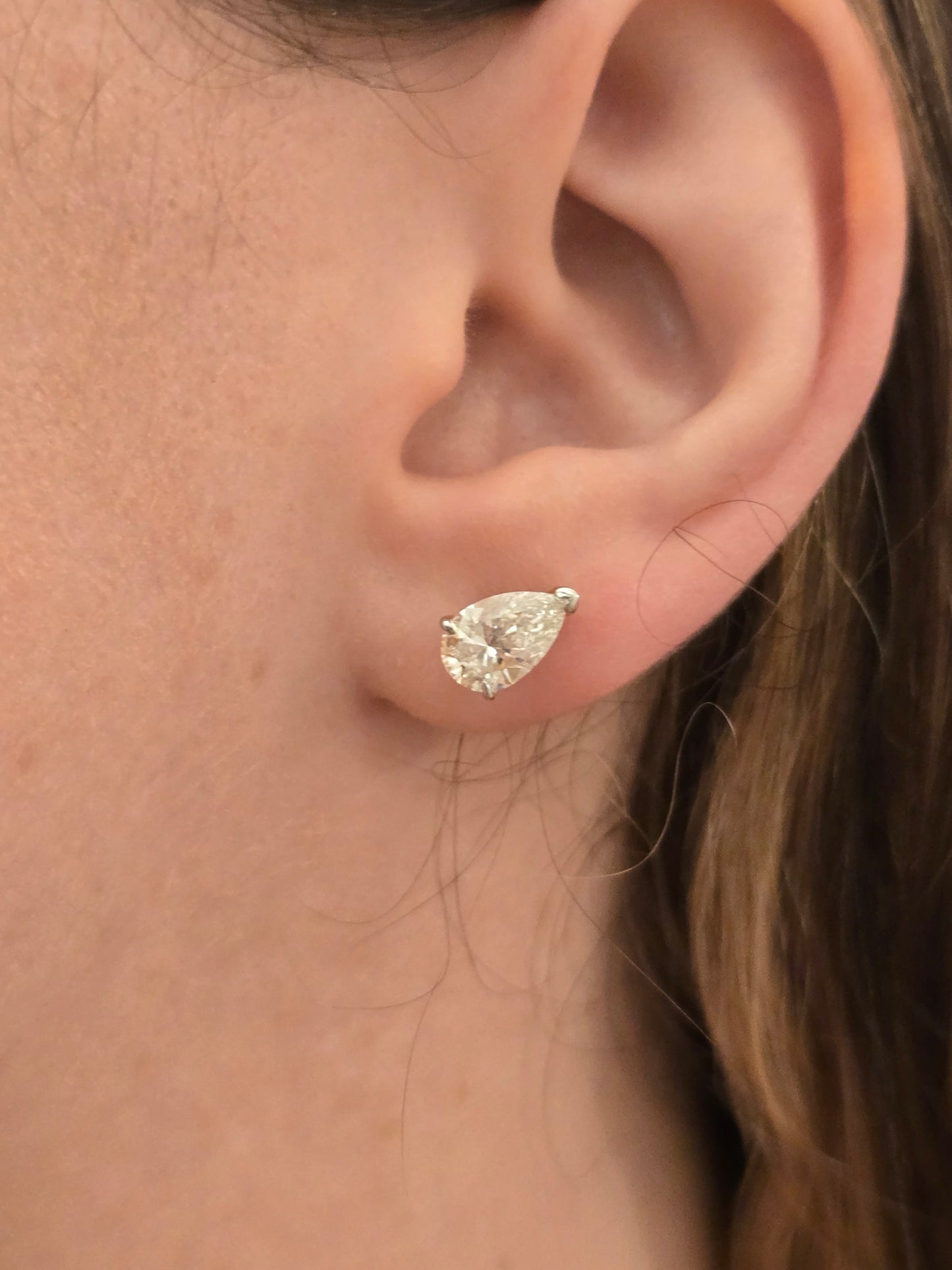 14K Yellow Gold 2.16 CTW Lab Grown Diamond Stud Earrings with IGI Reports
