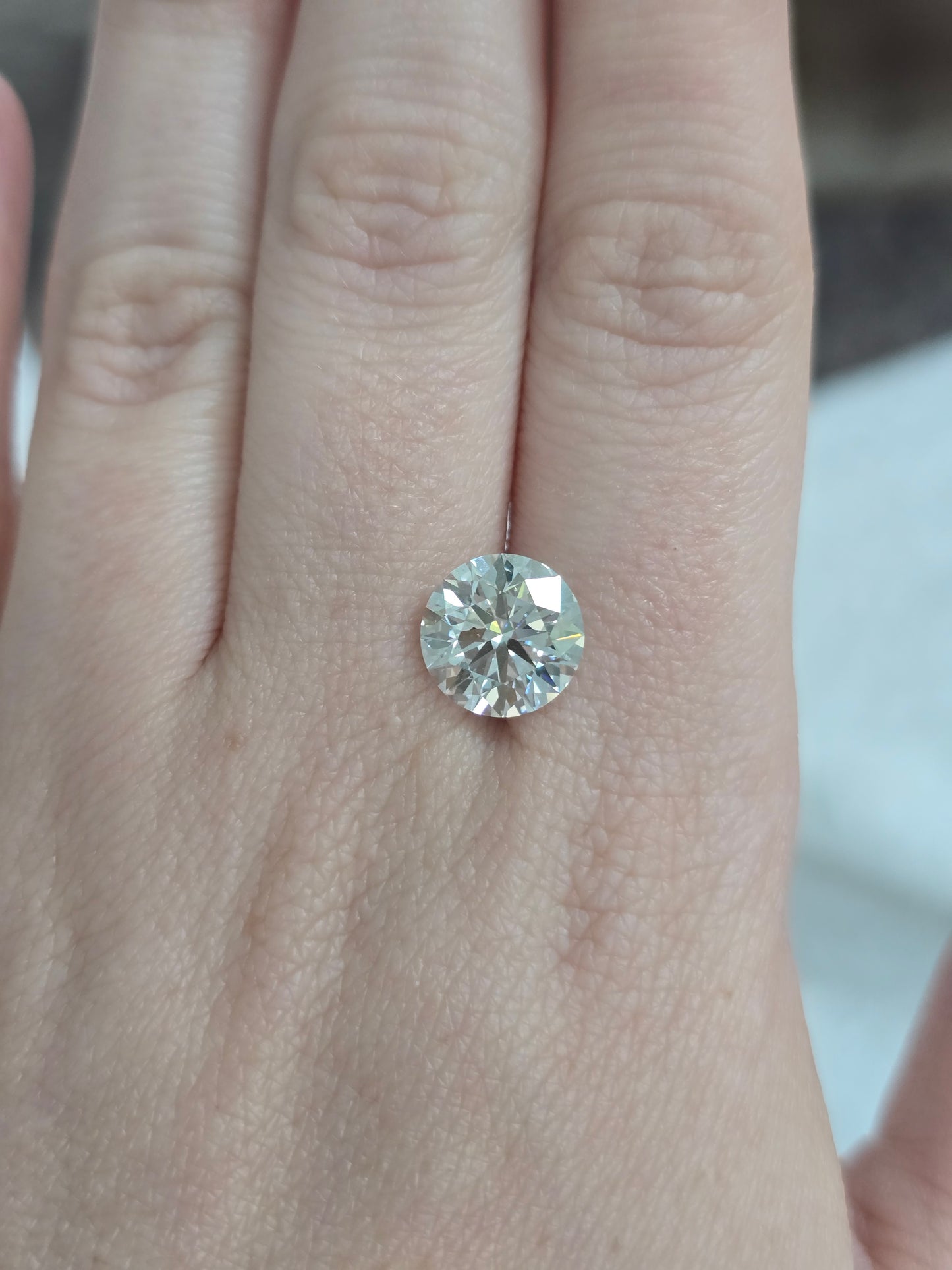 3.91ct Round Cut Lab Diamond