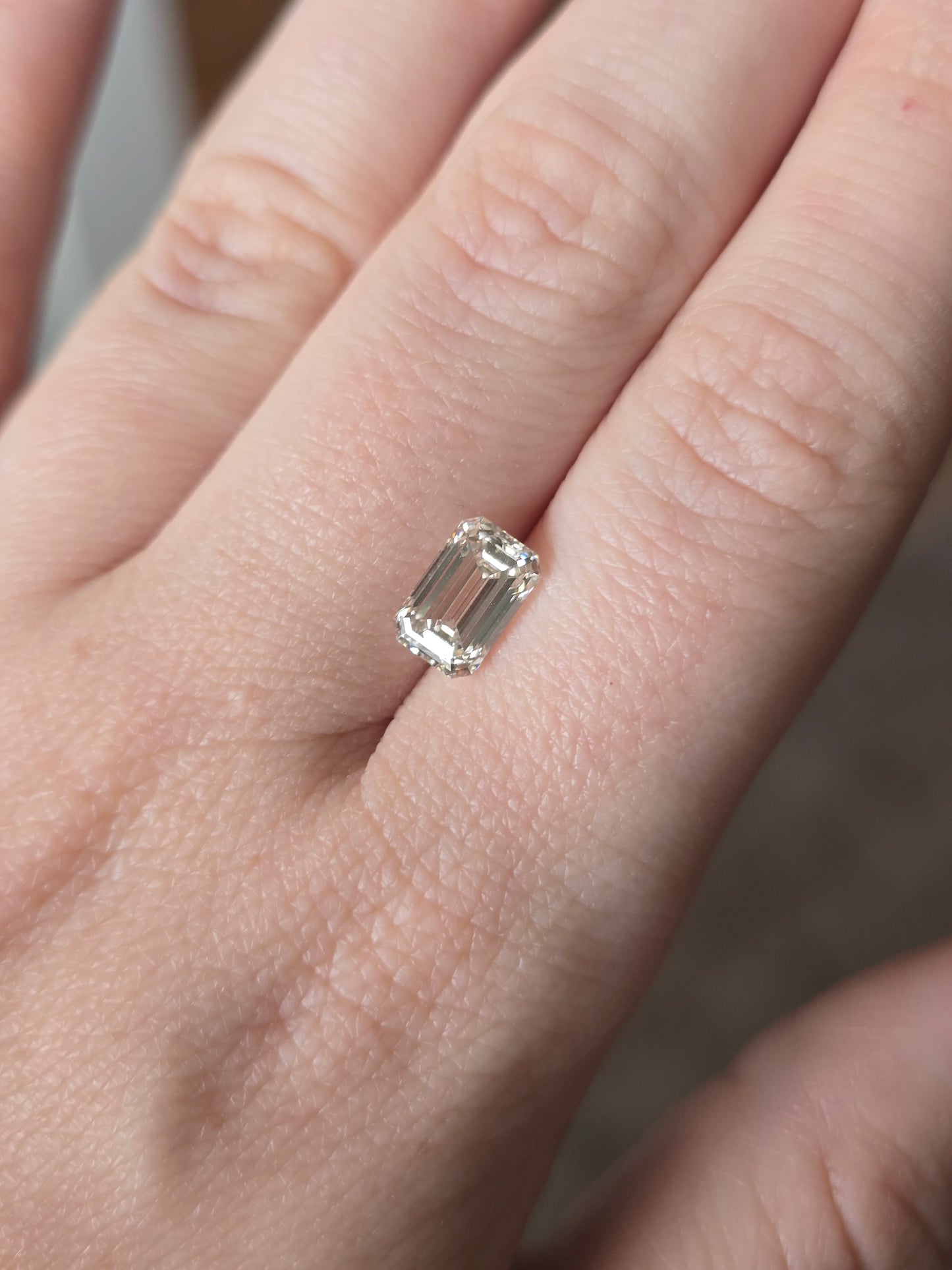 Loose 1.98 CT Emerald Cut Lab Grown Diamond with IGI Report