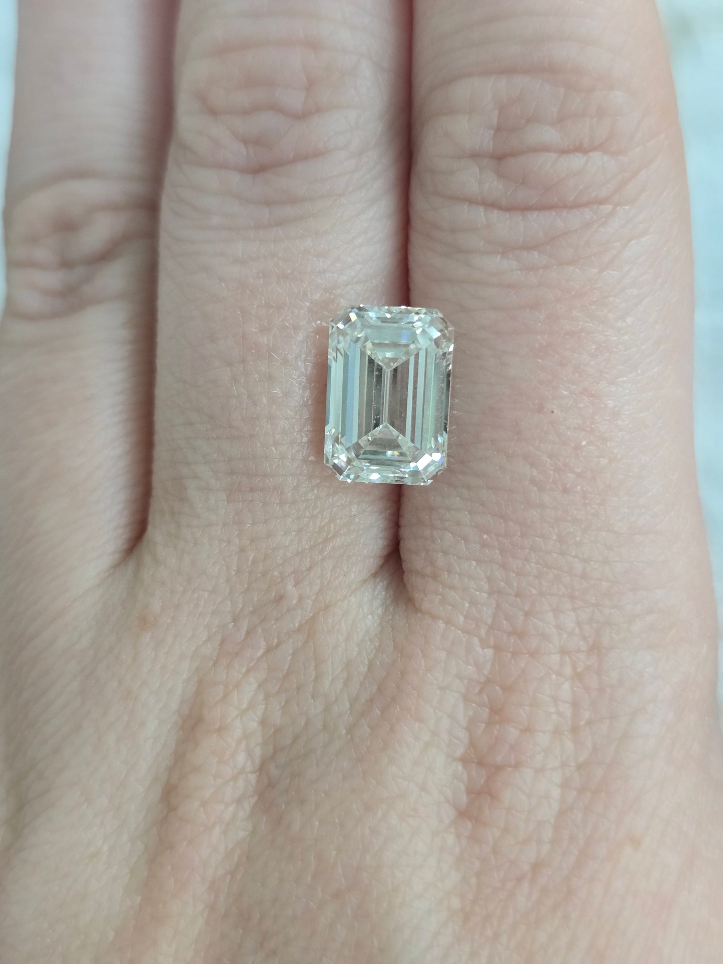 Loose 4.89 CT Emerald Cut Lab Grown Diamond with IGI Report